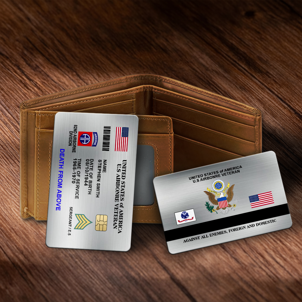 Personalizable Airborne Wallet Card