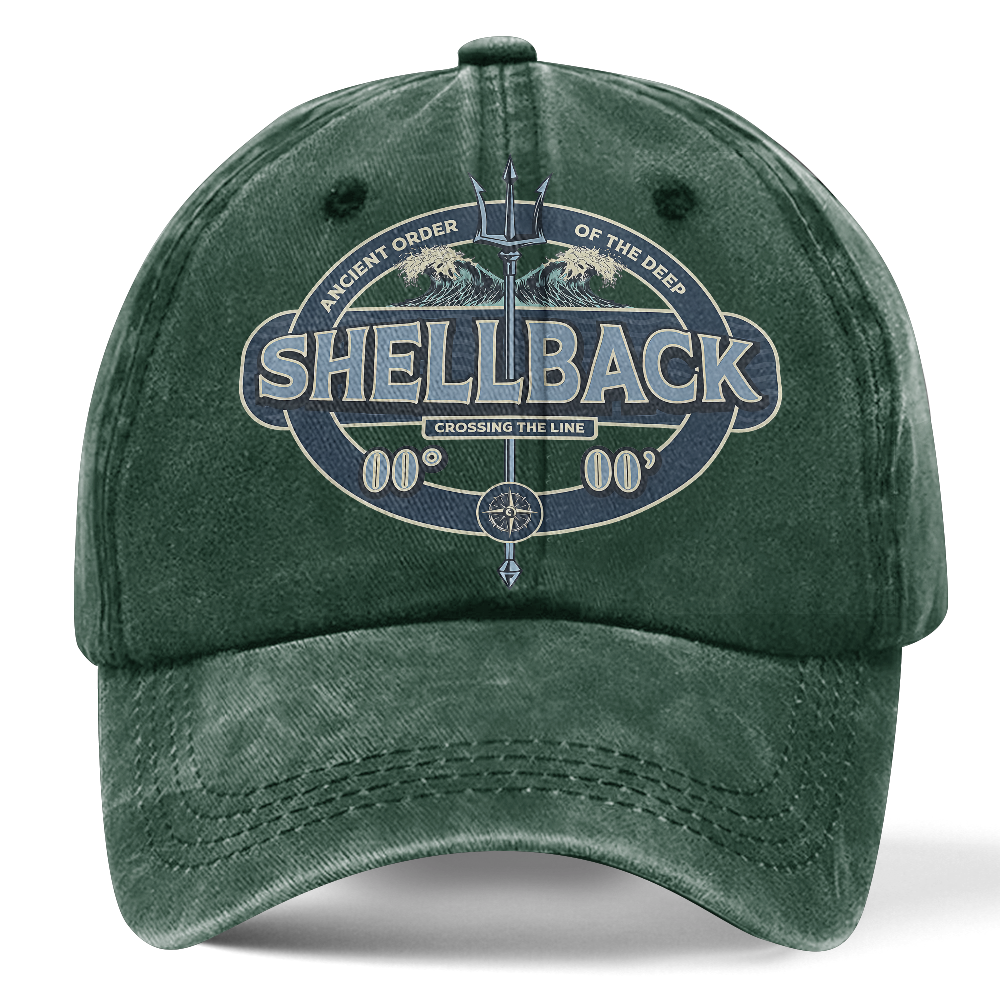 Personalizable Navy Shellback Washed Cap