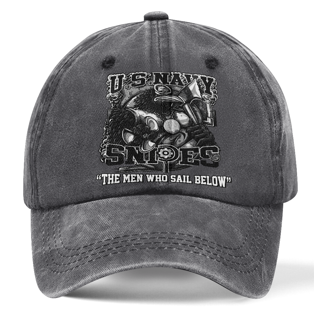 Personalizable Navy Snipes Washed Cap