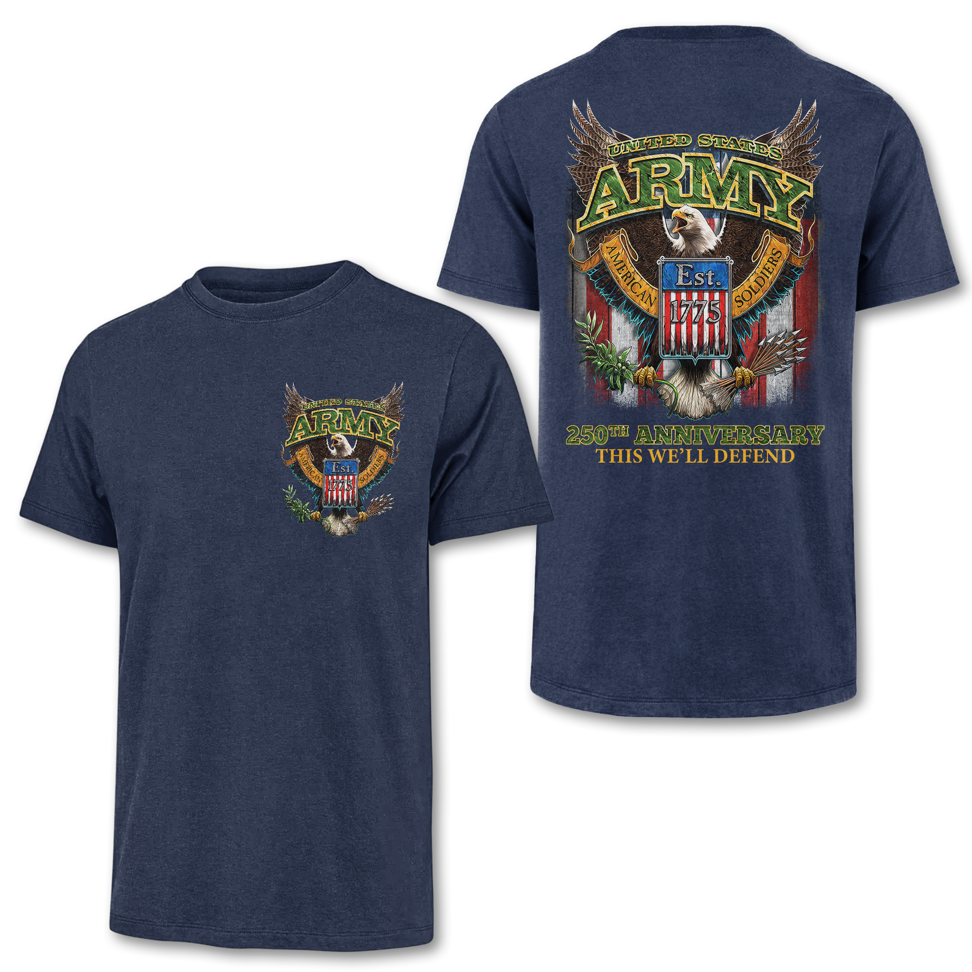Army 250th Anniversary Double Side Classic T-shirt