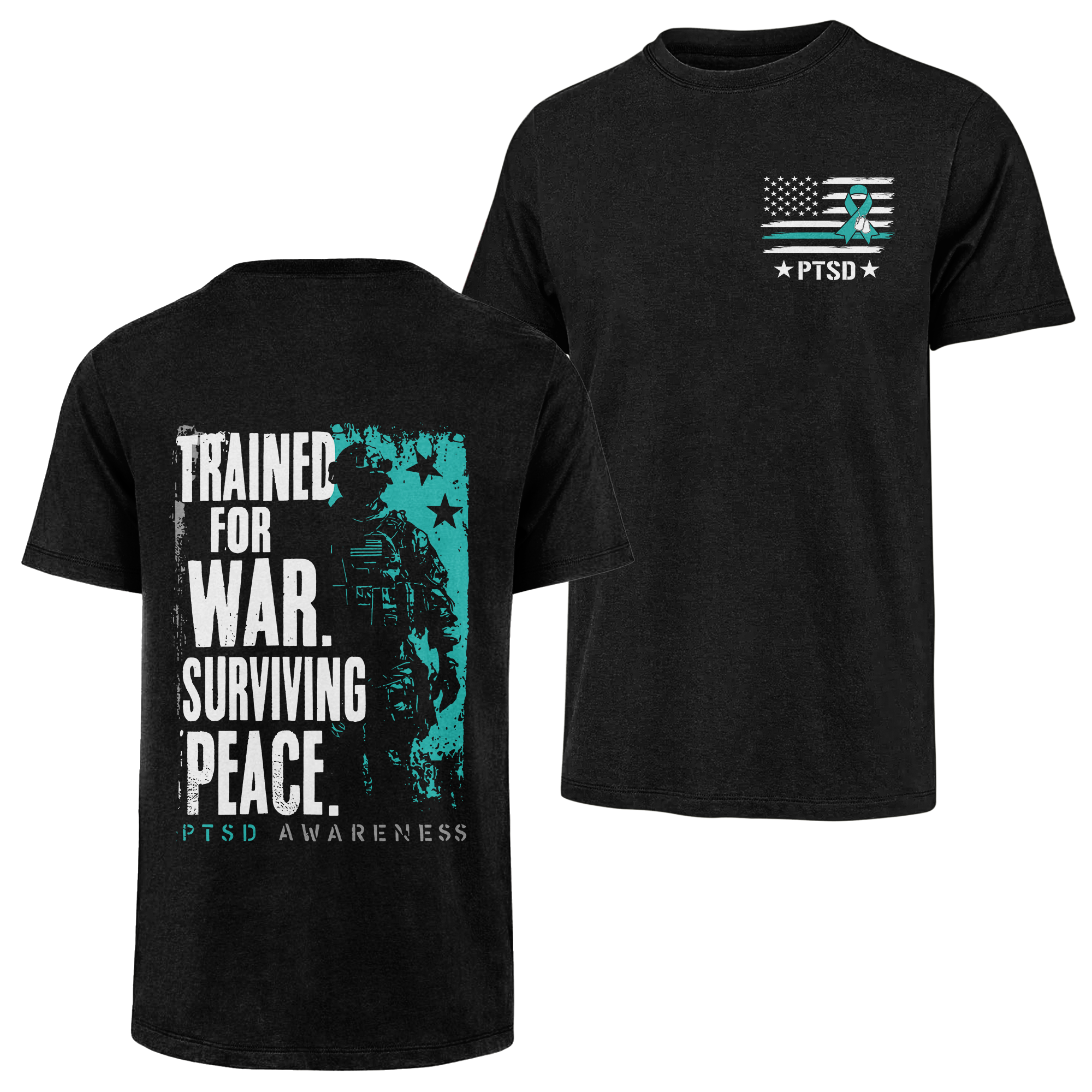 PTSD Surviving Peace Double Side Classic T-shirt