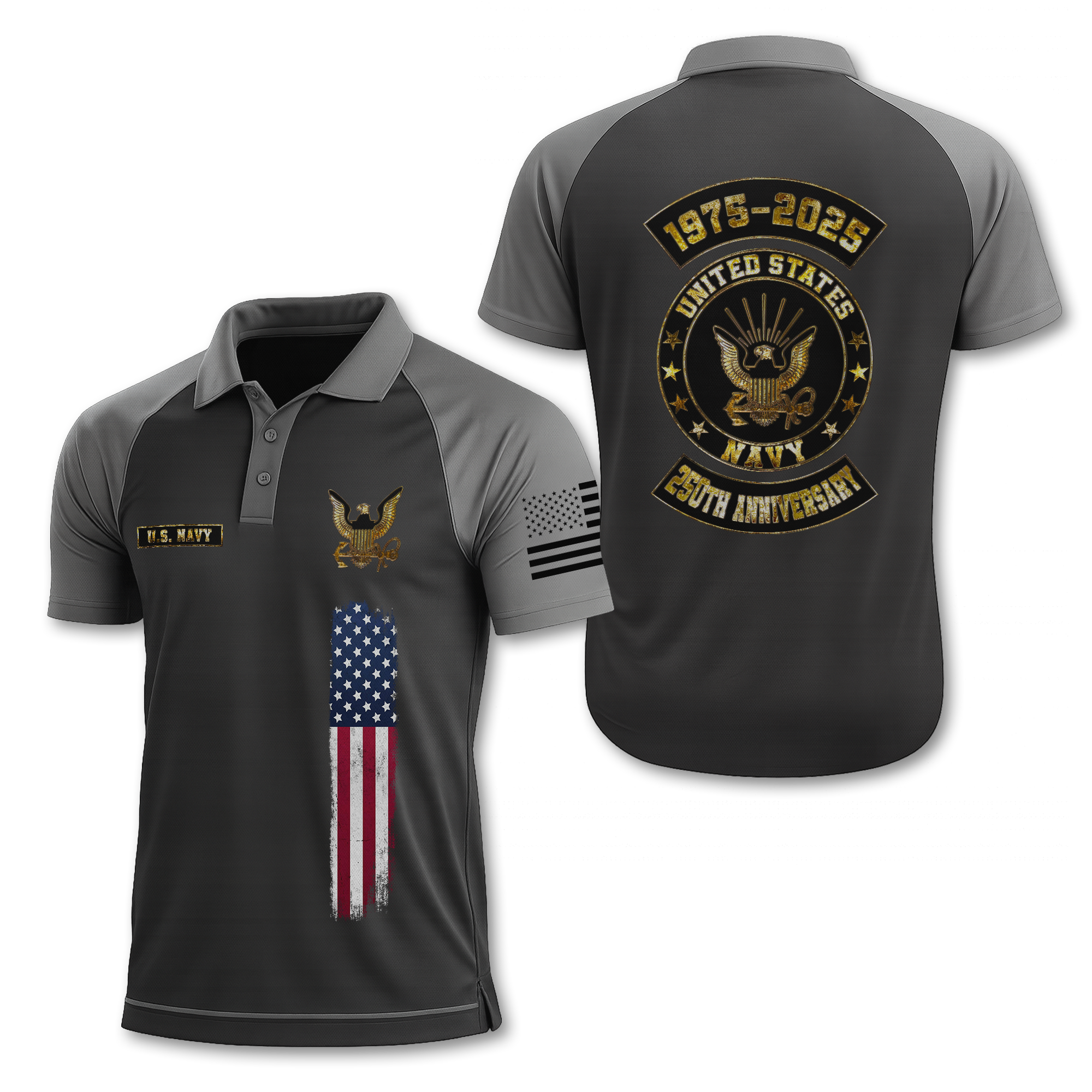 Navy 250th Anniversary Polo Shirt