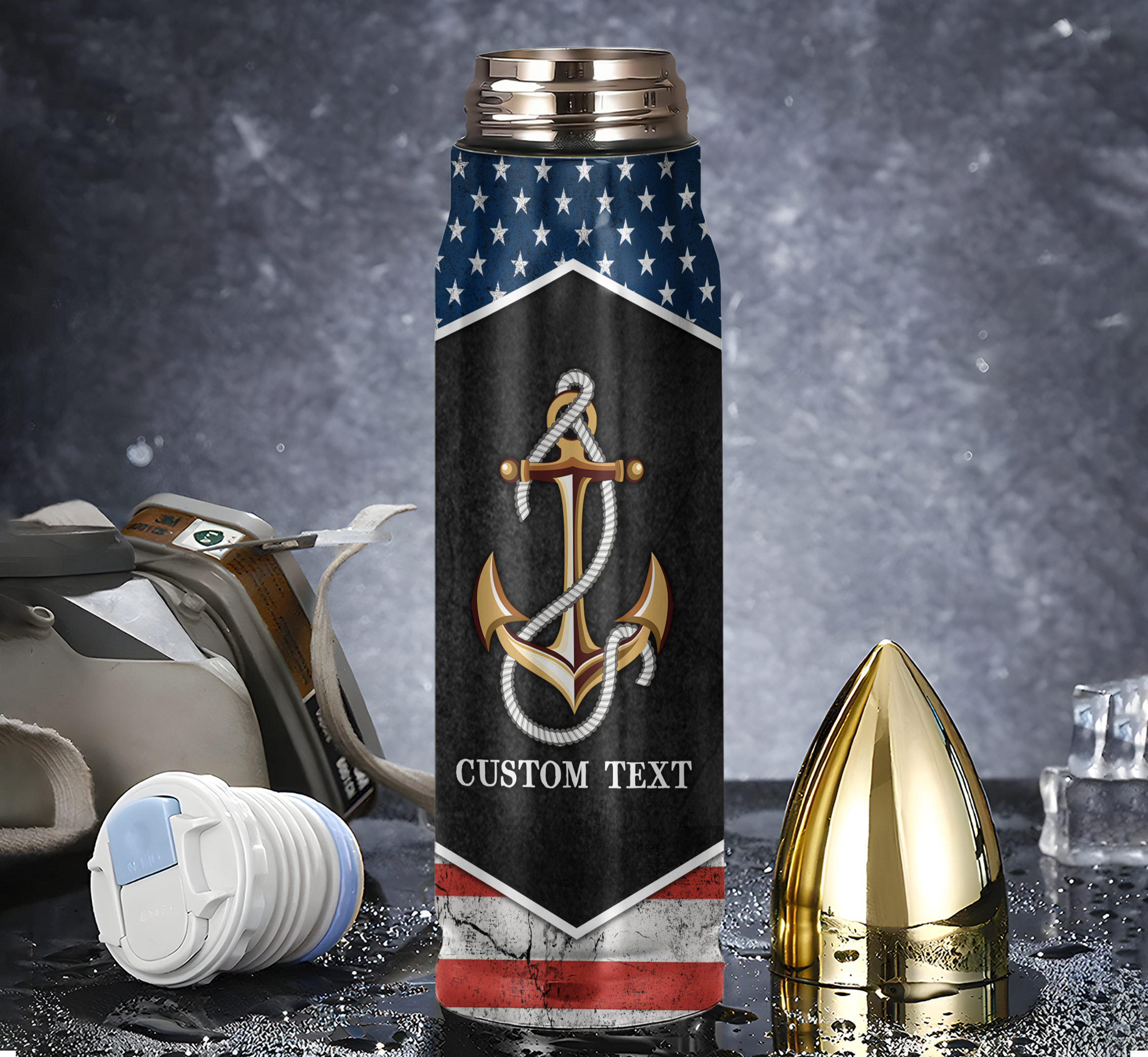 Navy 250th Anniversary Bullet Tumbler