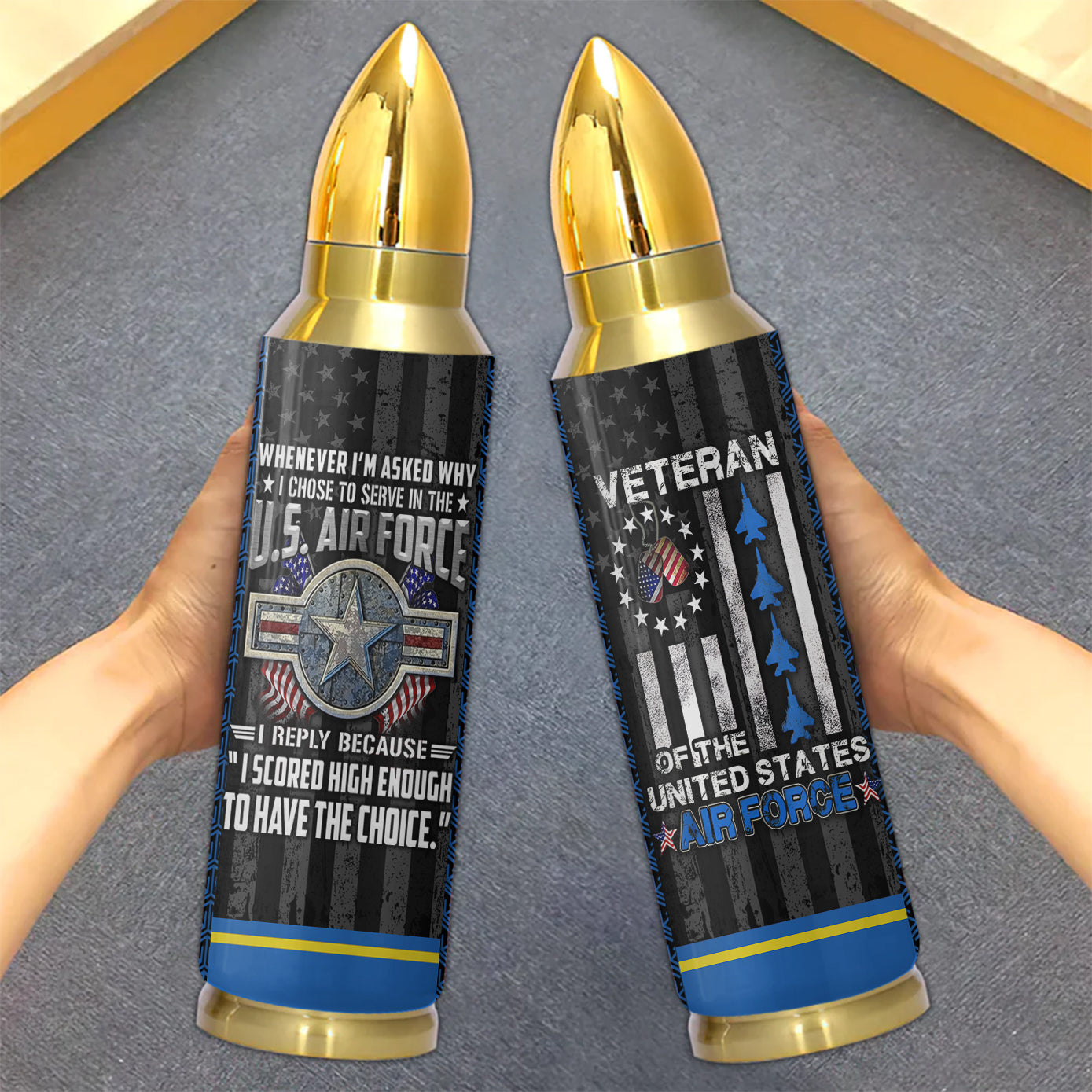 I Chose To Serve In The Air Force Bullet Tumbler