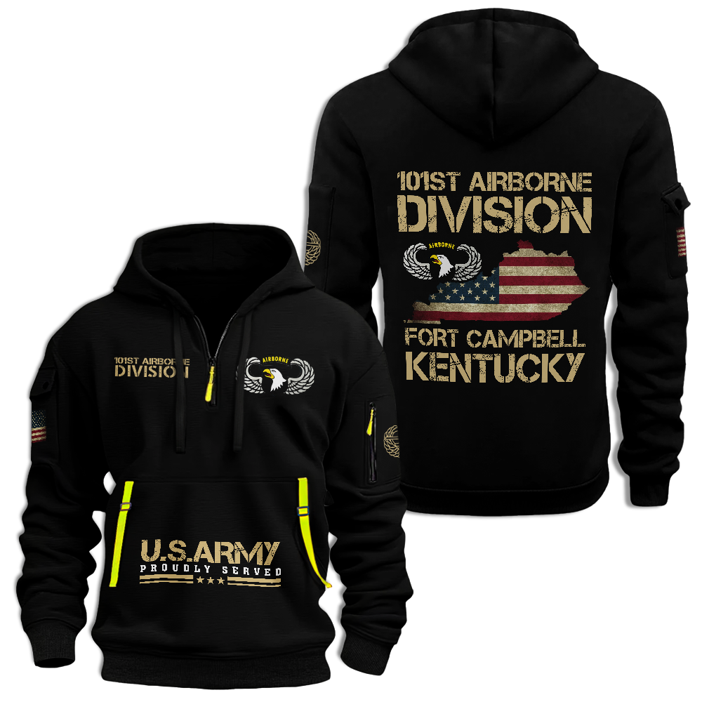 101st Airborne Division Quarter Zip Hoodie