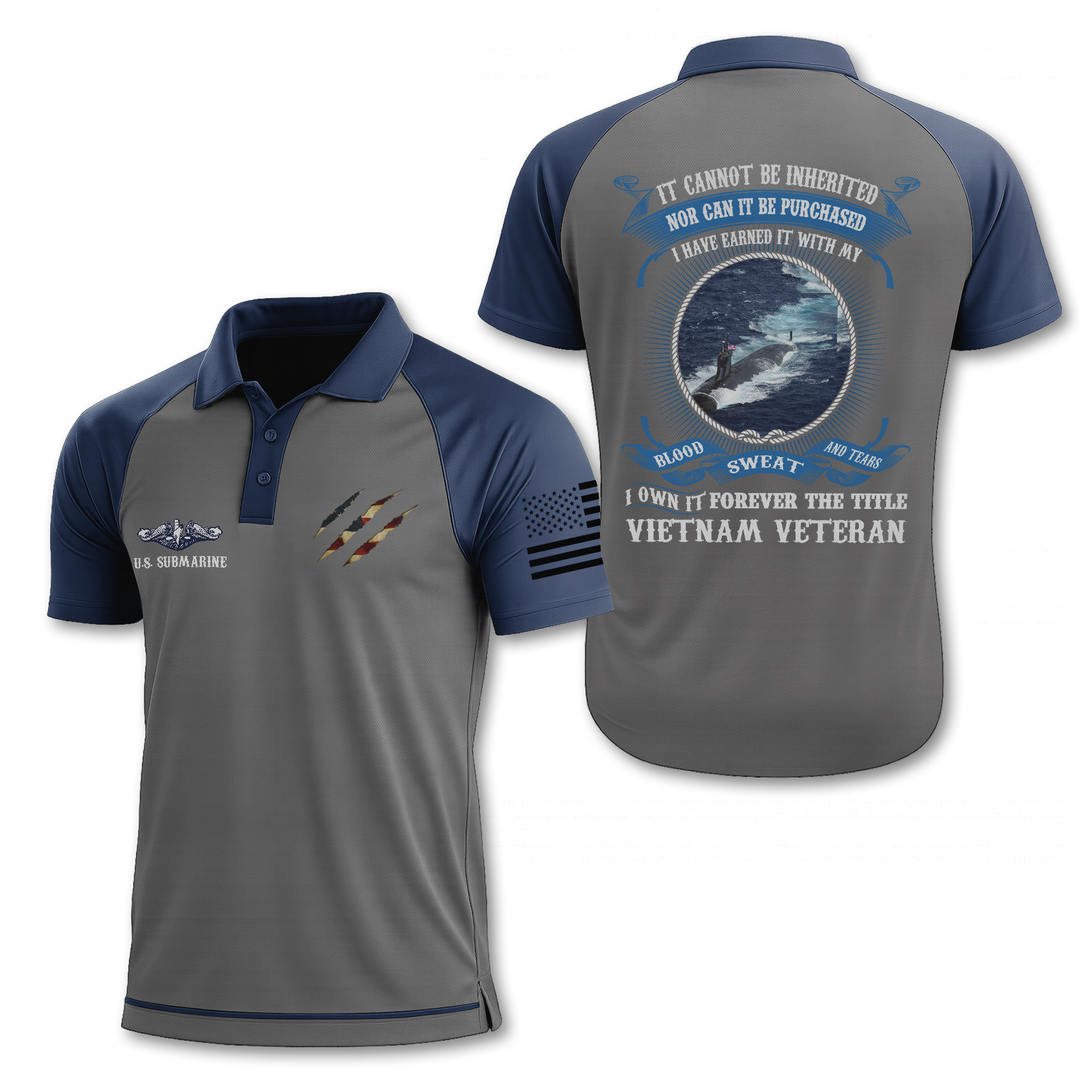 Navy Submarine Polo Shirt