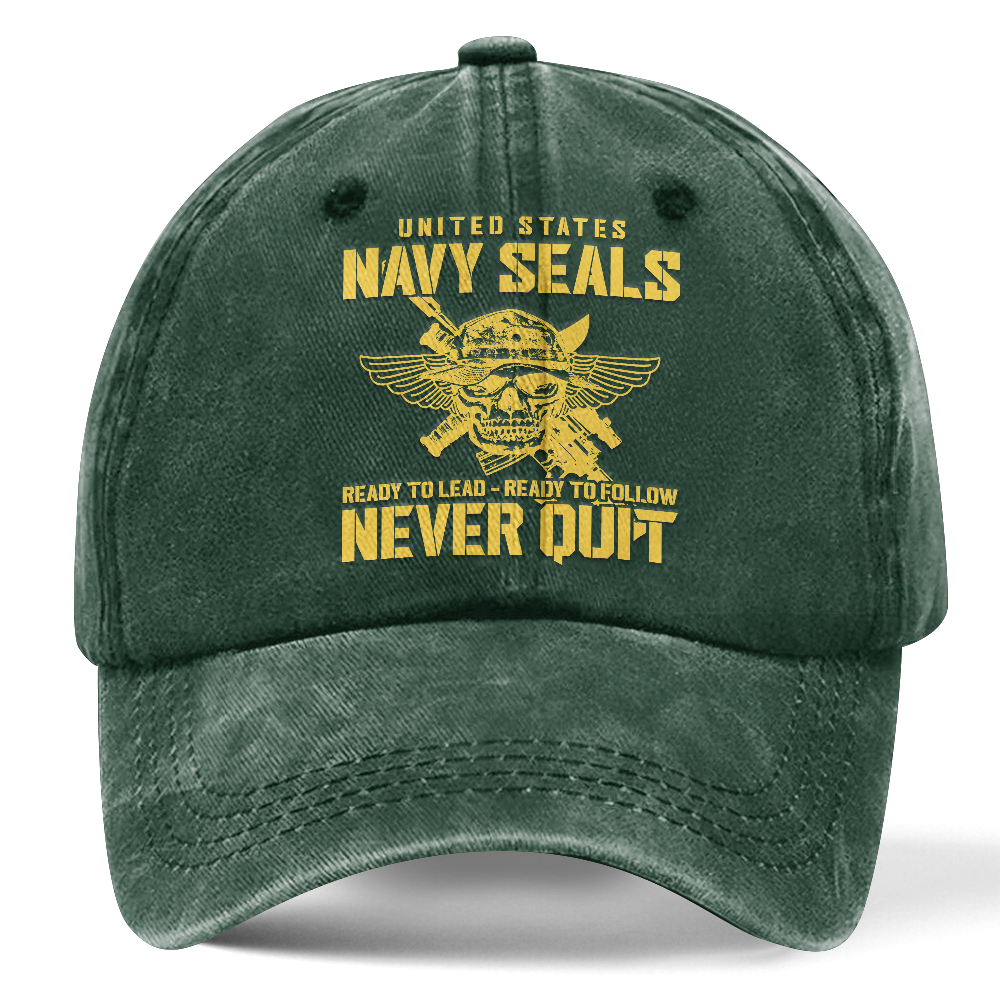 Personalizable Navy Seals Washed Cap