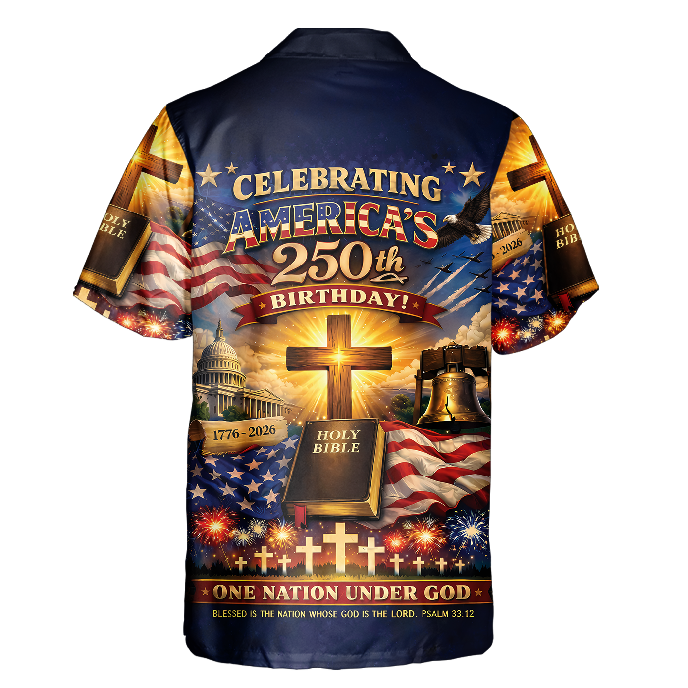 America 250 Years of Freedom Cuban Shirt