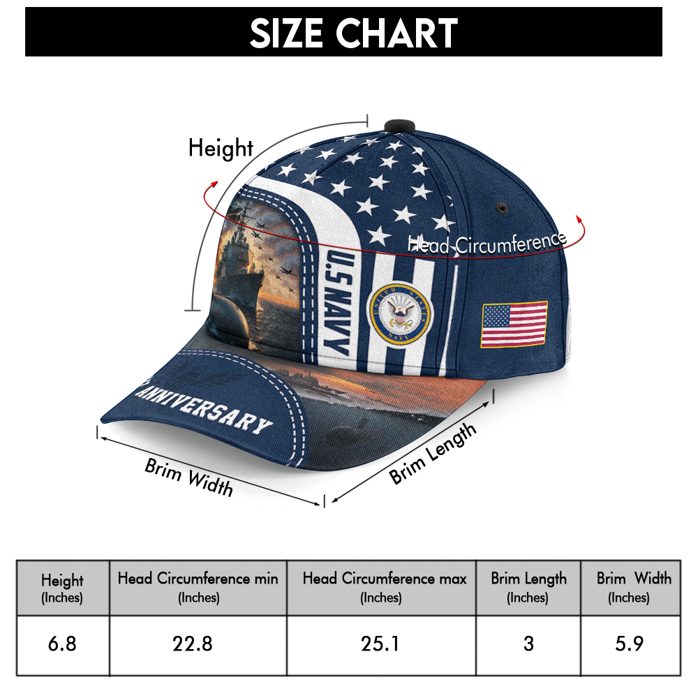 Navy 250th Anniversary Classic Cap