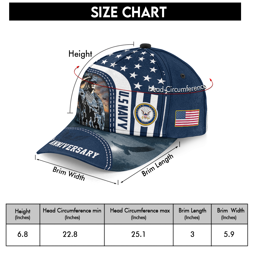 Navy 250th Anniversary Classic Cap & Classic Tee Combo
