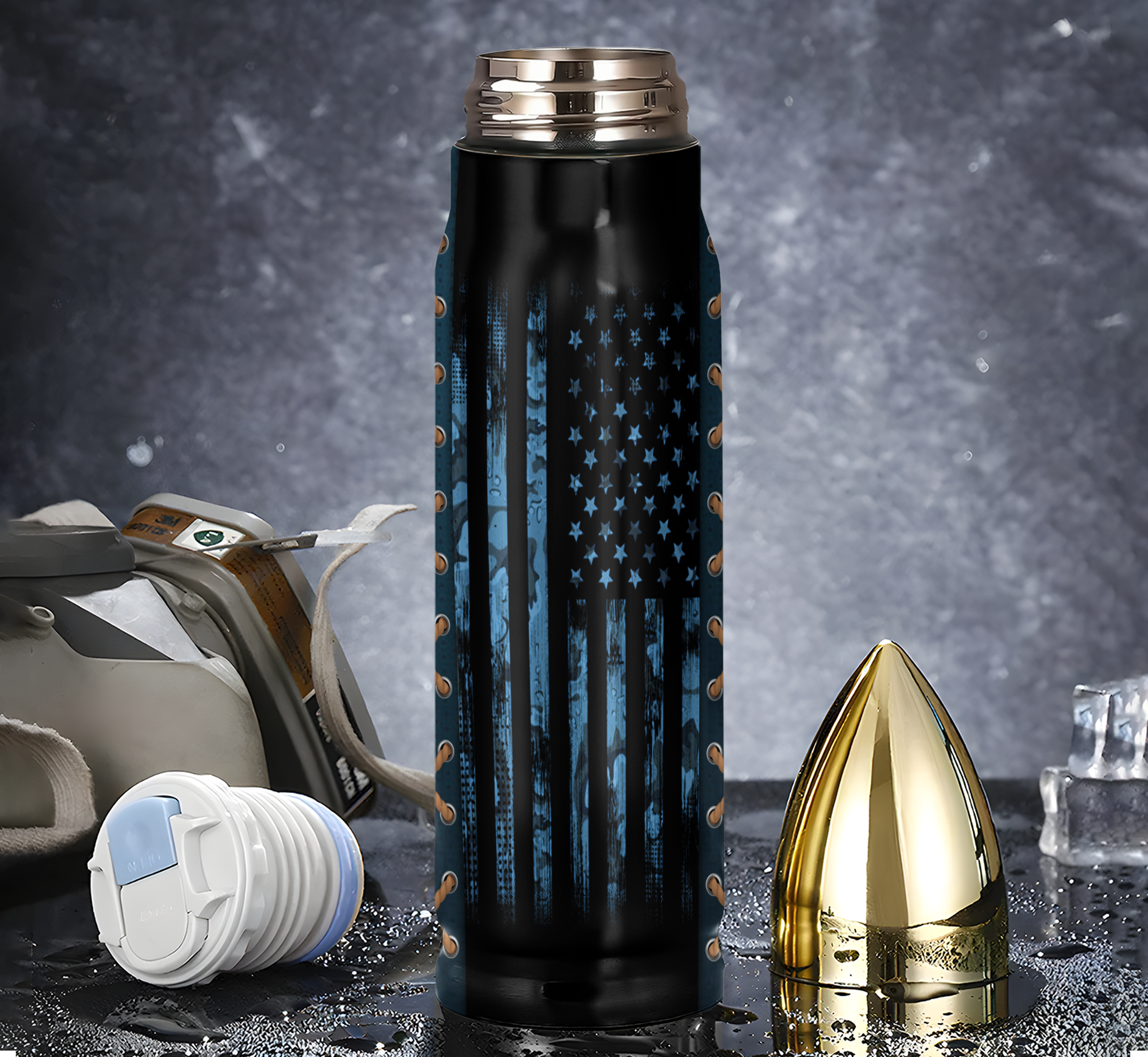 Navy Veteran This Sea Is Ours Bullet Tumbler