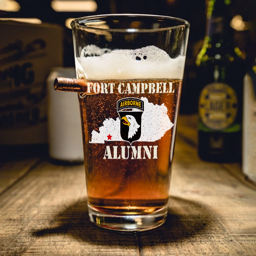Fort Campbell Alumni Bullet Pint Glass