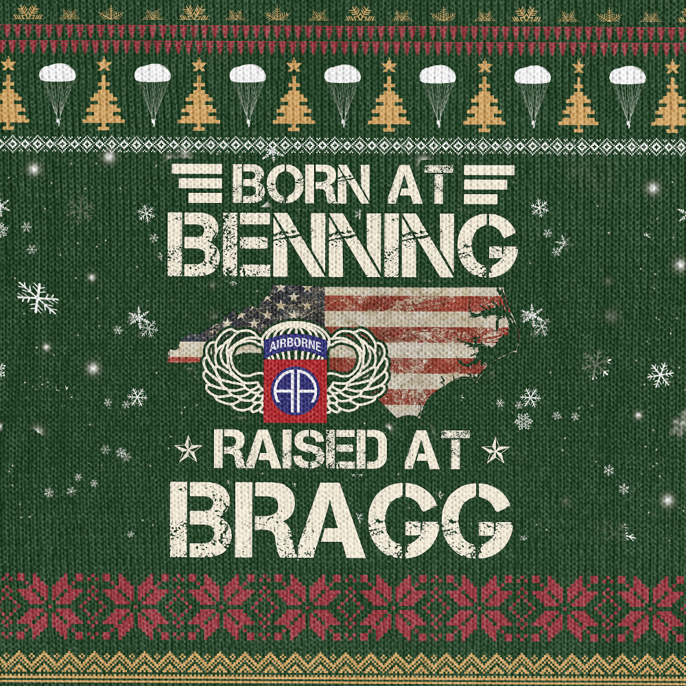 Born At Benning Raised At Bragg Knitted Sweatshirt