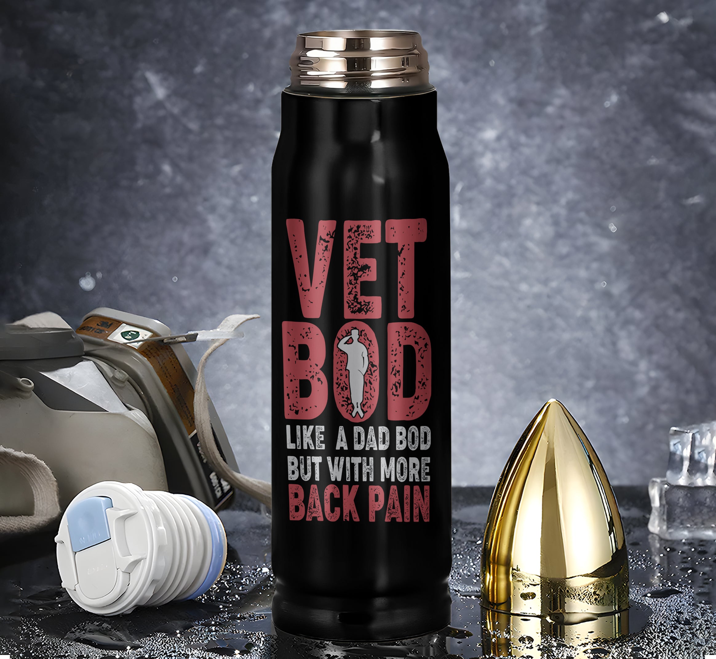 Vet Bod Like A Dad Bod  Bullet Tumbler