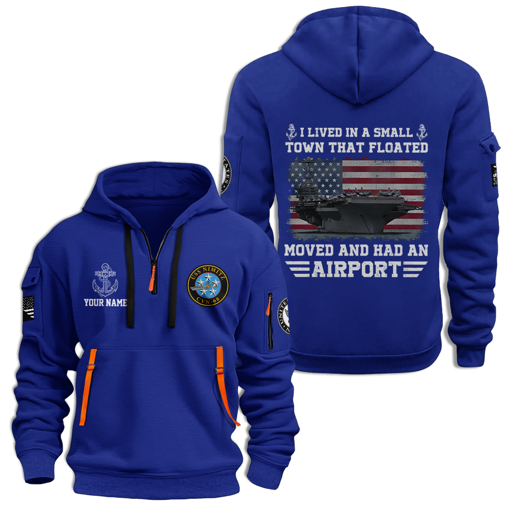 Personalizable I Lived In A Small Town That Floated Quarter Zip Hoodie