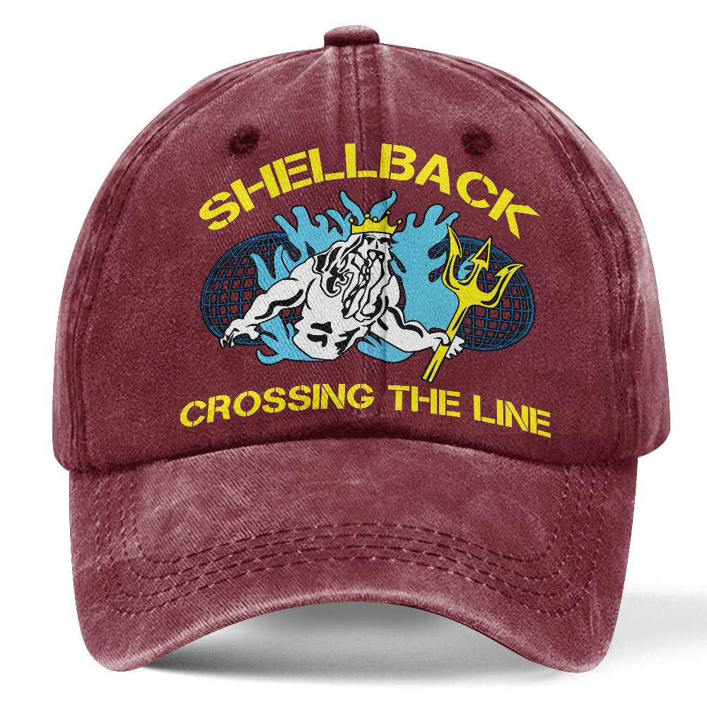 Personalizable Navy Shellback Washed Cap