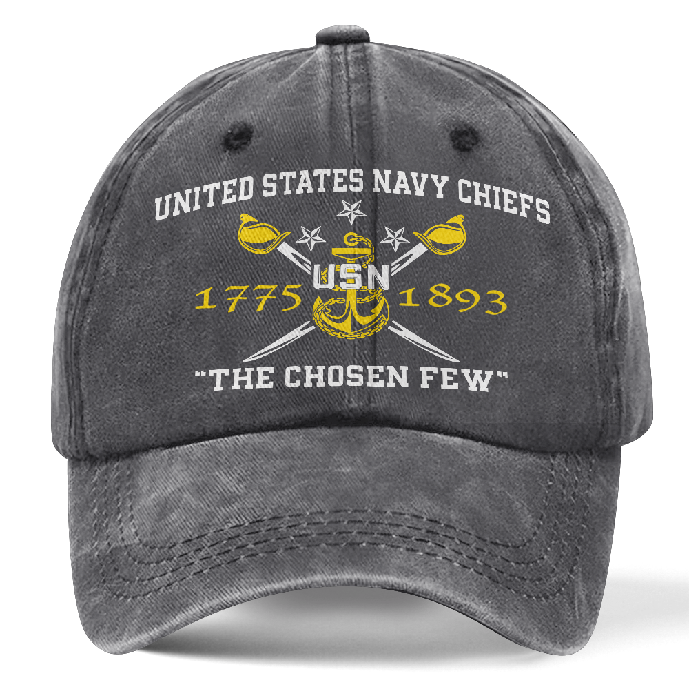 Personalizable Navy Chiefs The Chosen Few Washed Cap