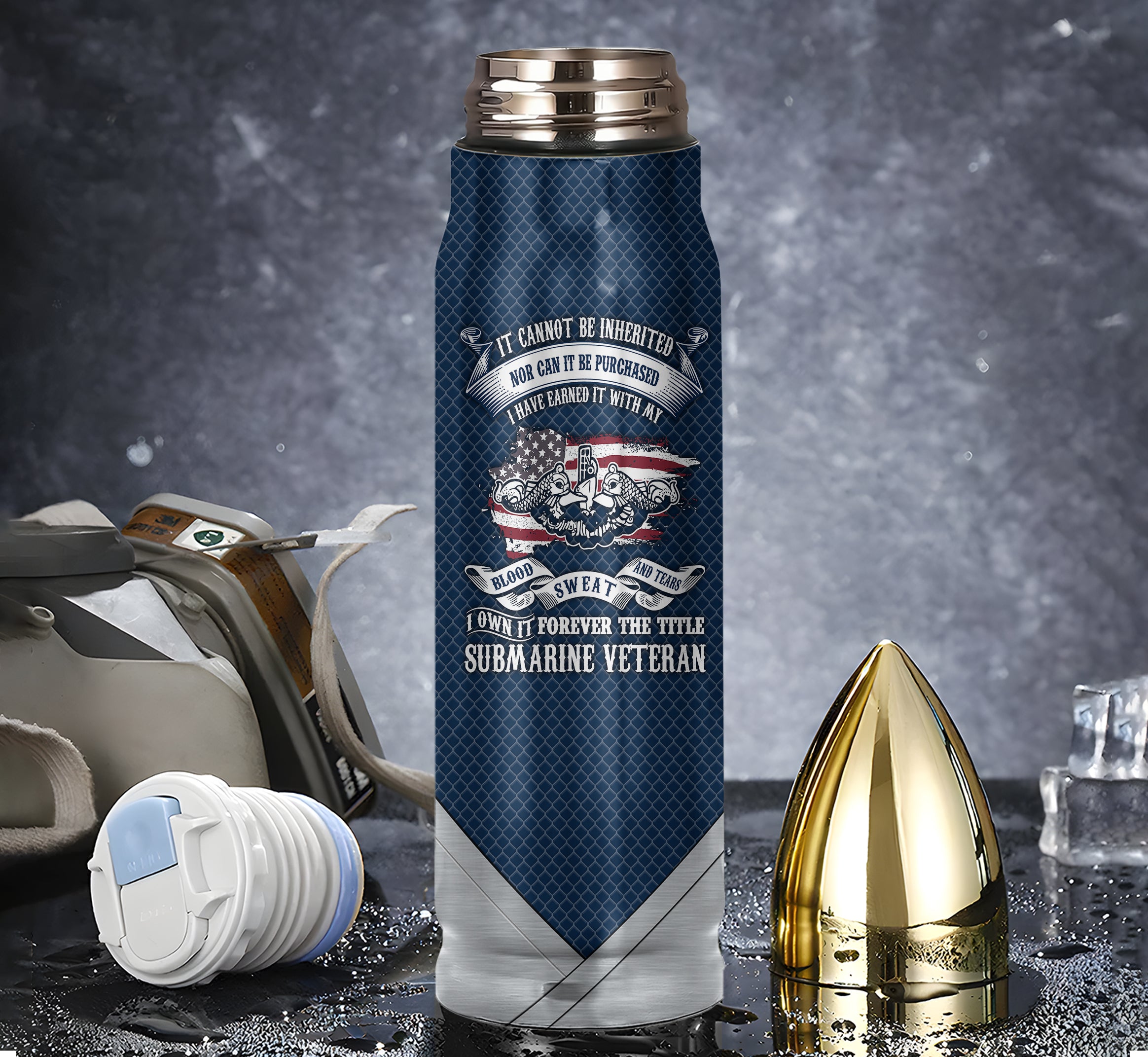 Navy Submarine Bullet Tumbler