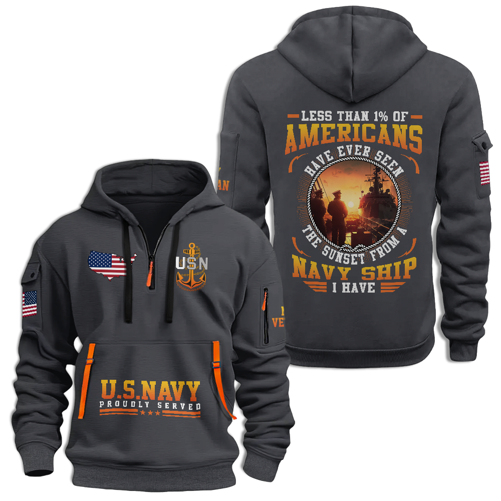 Less Than 1% Sunset Quarter Zip Hoodie