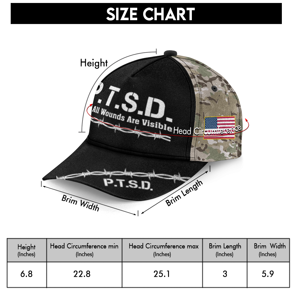PTSD Not All Wounds Are Visible Classic Cap