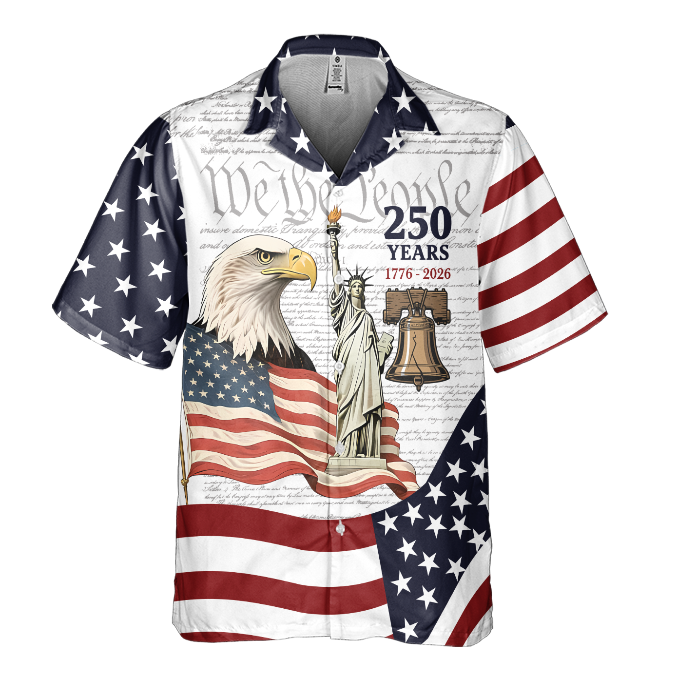 America 250 Years of Freedom Cuban Shirt