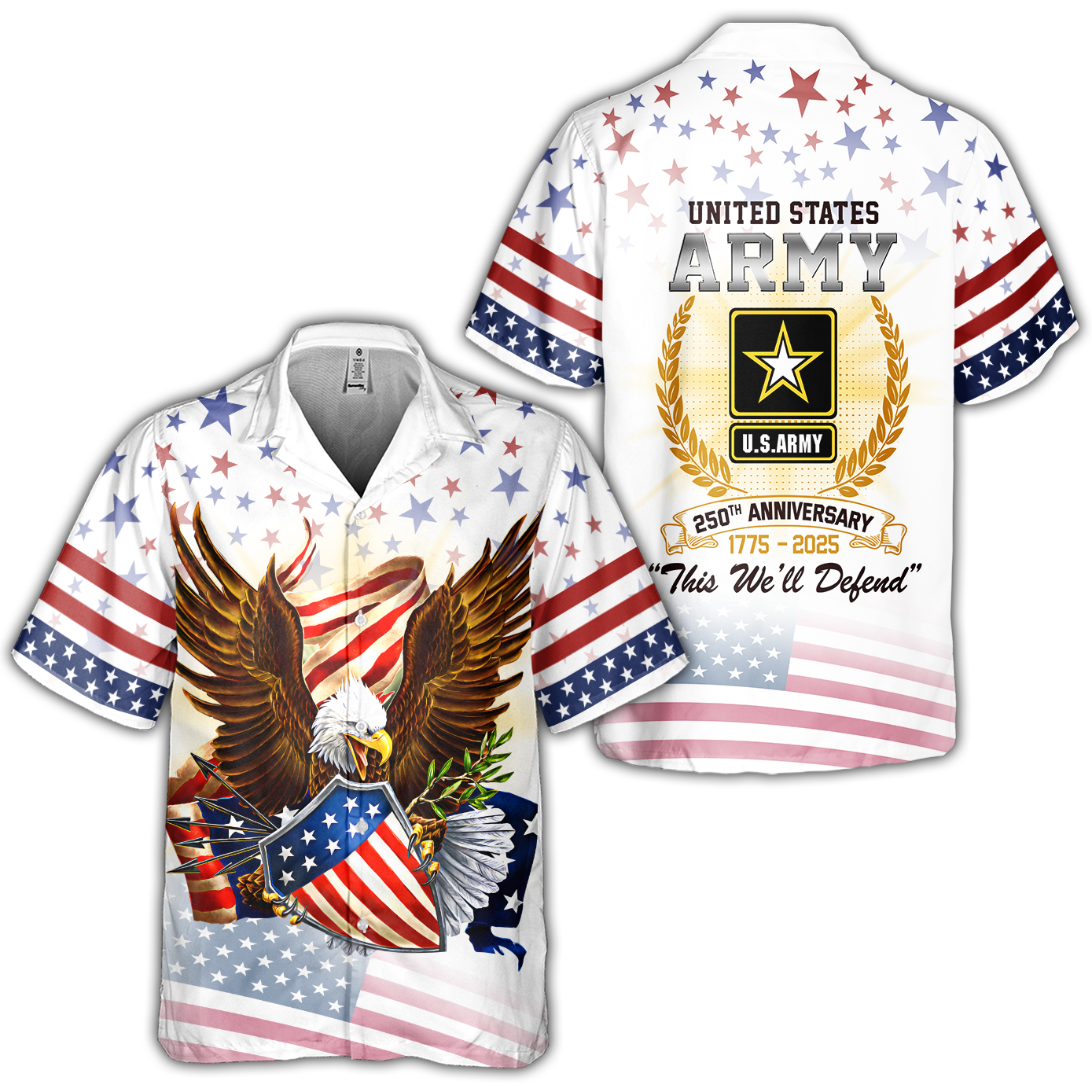 Army 250th Anniversary Cuban Shirt
