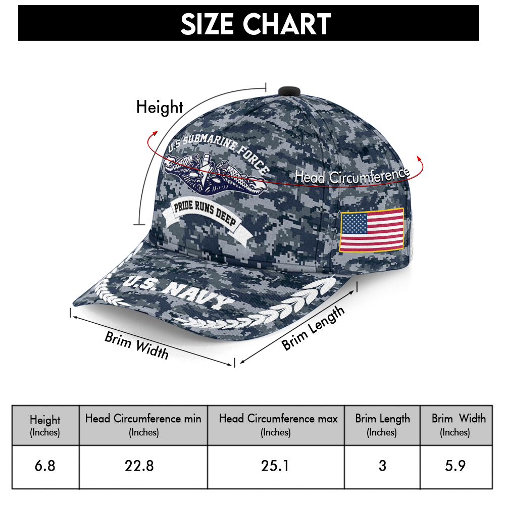 Navy Submarine Pride Runs Deep Classic Cap