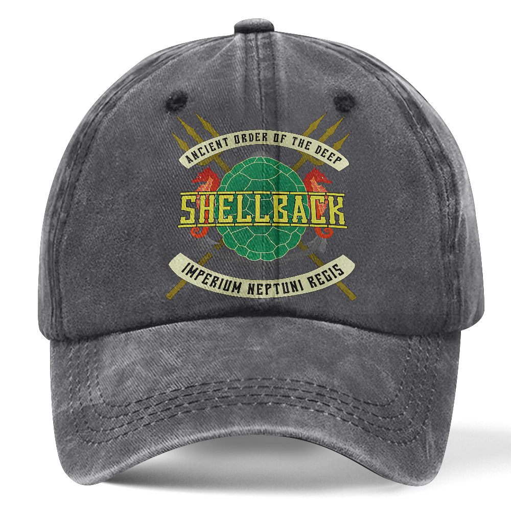 Personalizable Navy Shellback Washed Cap