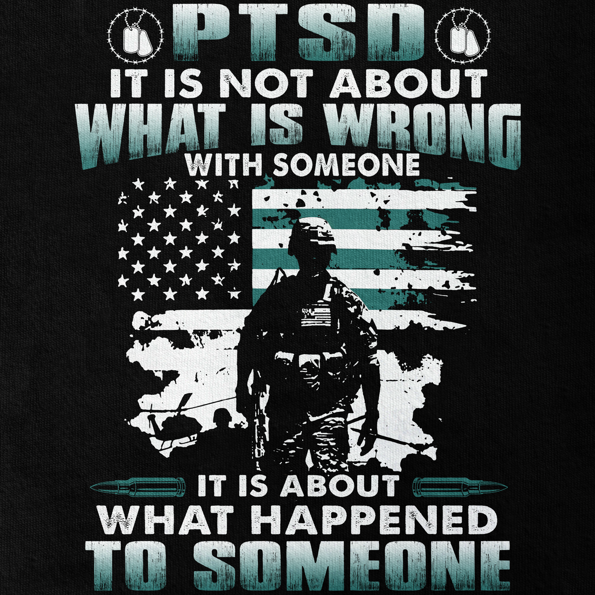 PTSD Not All Wounds Are Visible Double Side Classic T-shirt