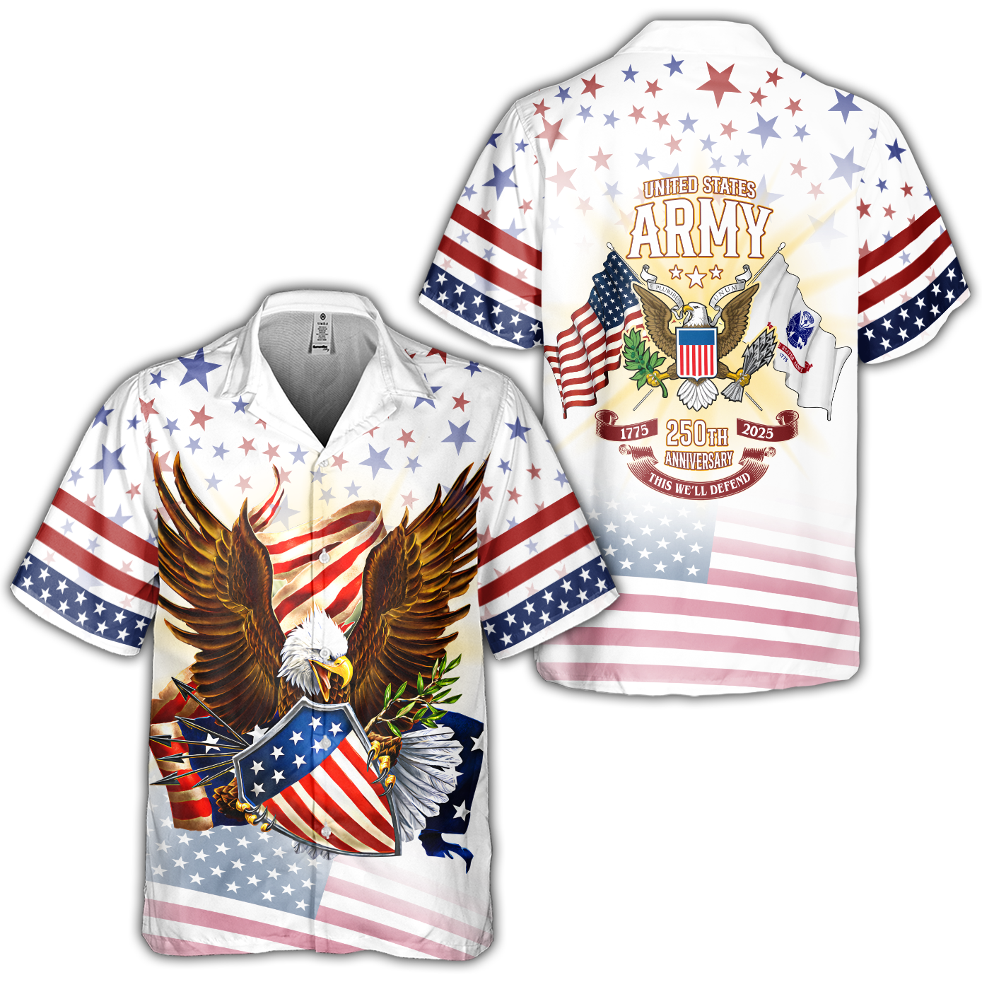 Army 250th Anniversary Cuban Shirt