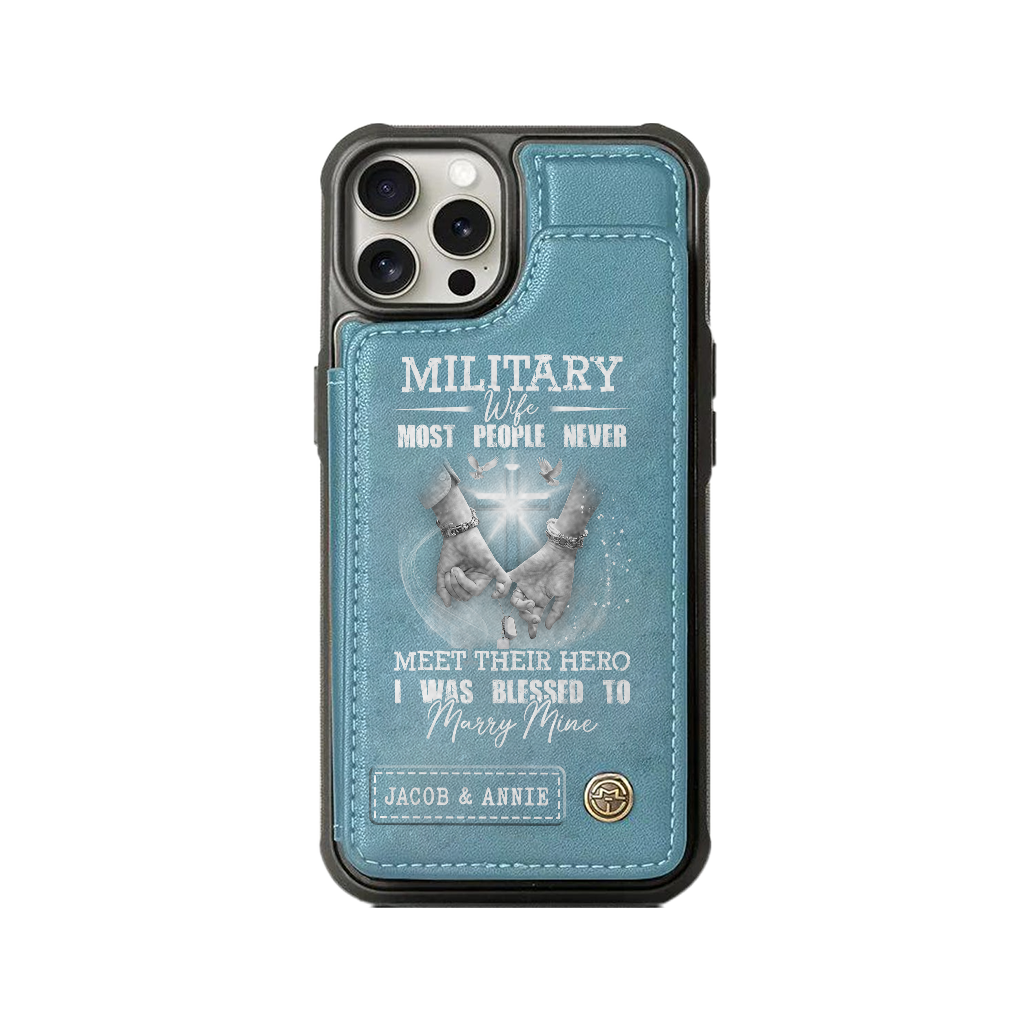 Personalizable Veteran's Wife Wallet Phone Case