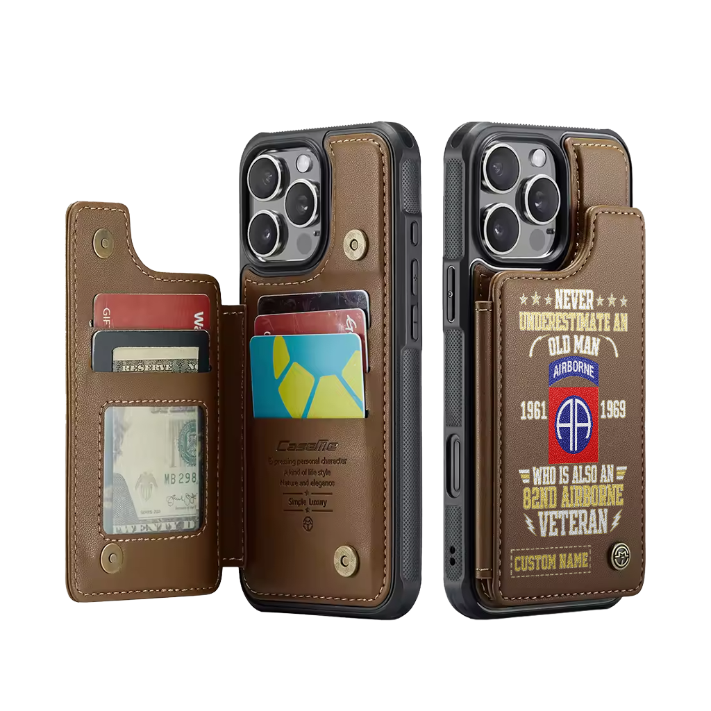 Personalizable 82nd Airborne Division Wallet Phone Case