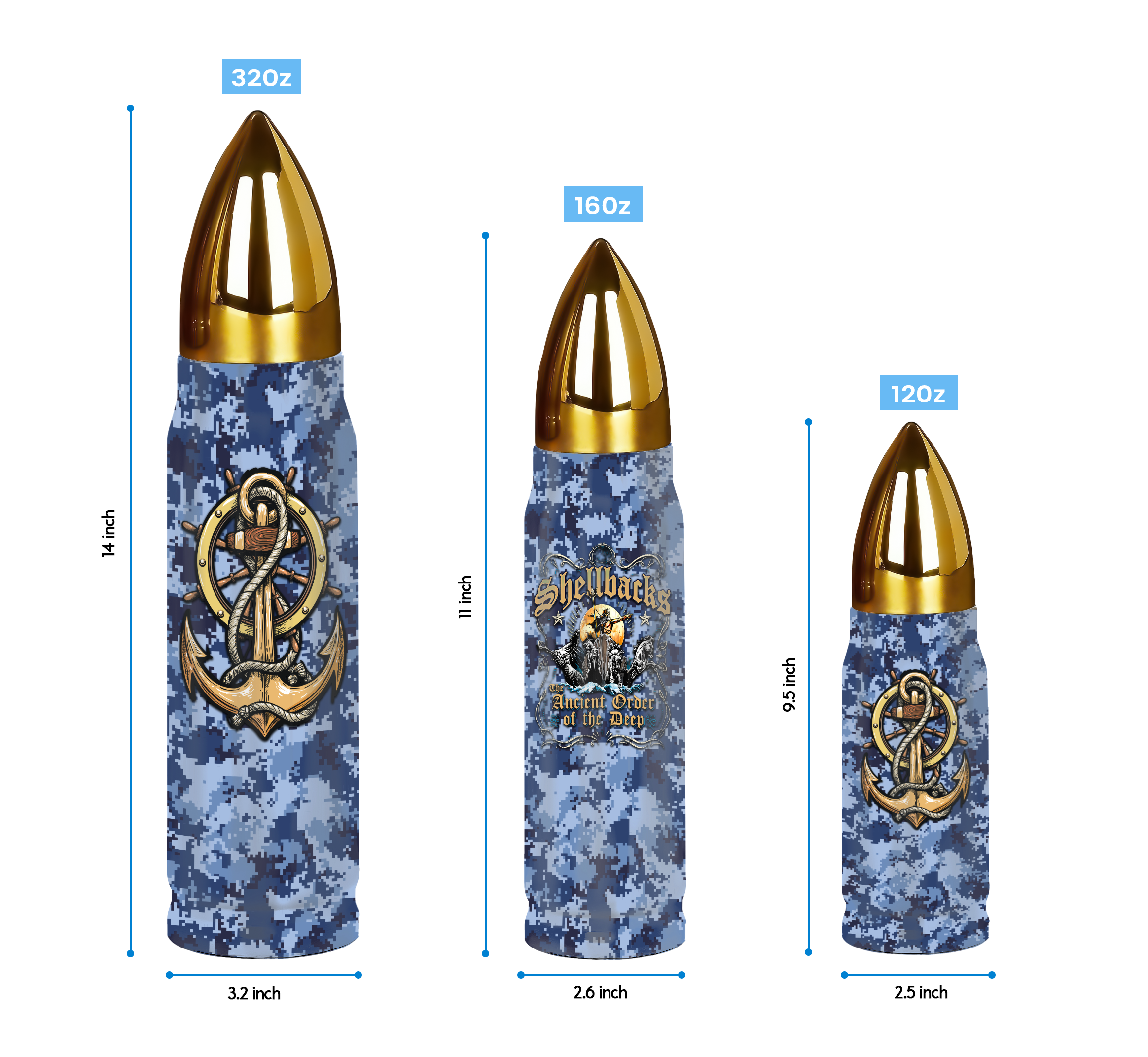 Navy Shellback Bullet Tumbler