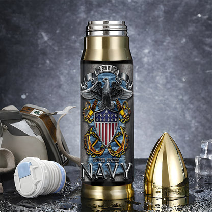 Navy Veteran This Sea Is Ours Bullet Tumbler