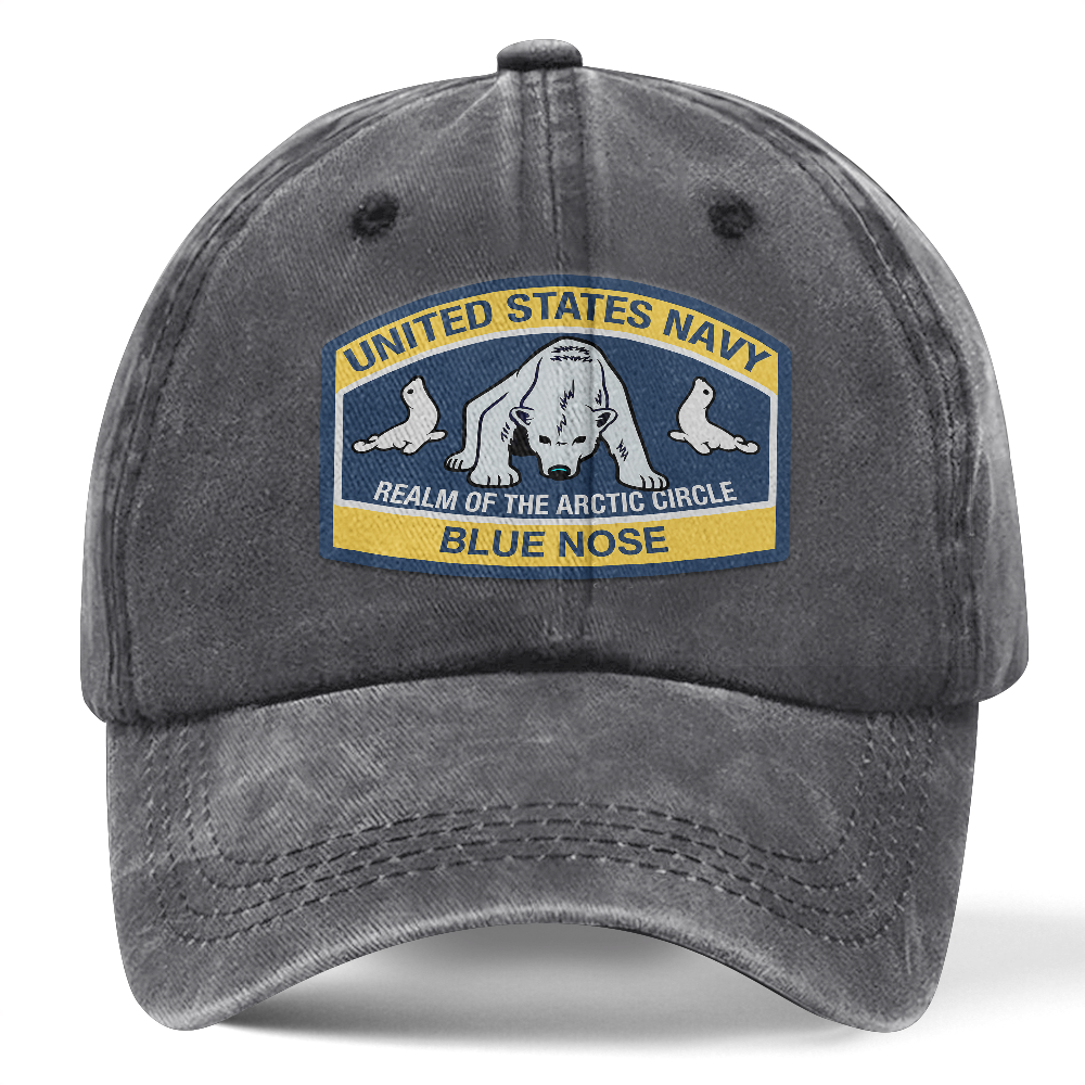 Personalizable Blue Nose Washed Cap