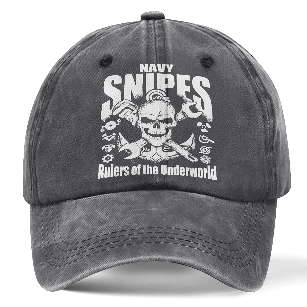 Personalizable Navy Snipes Washed Cap