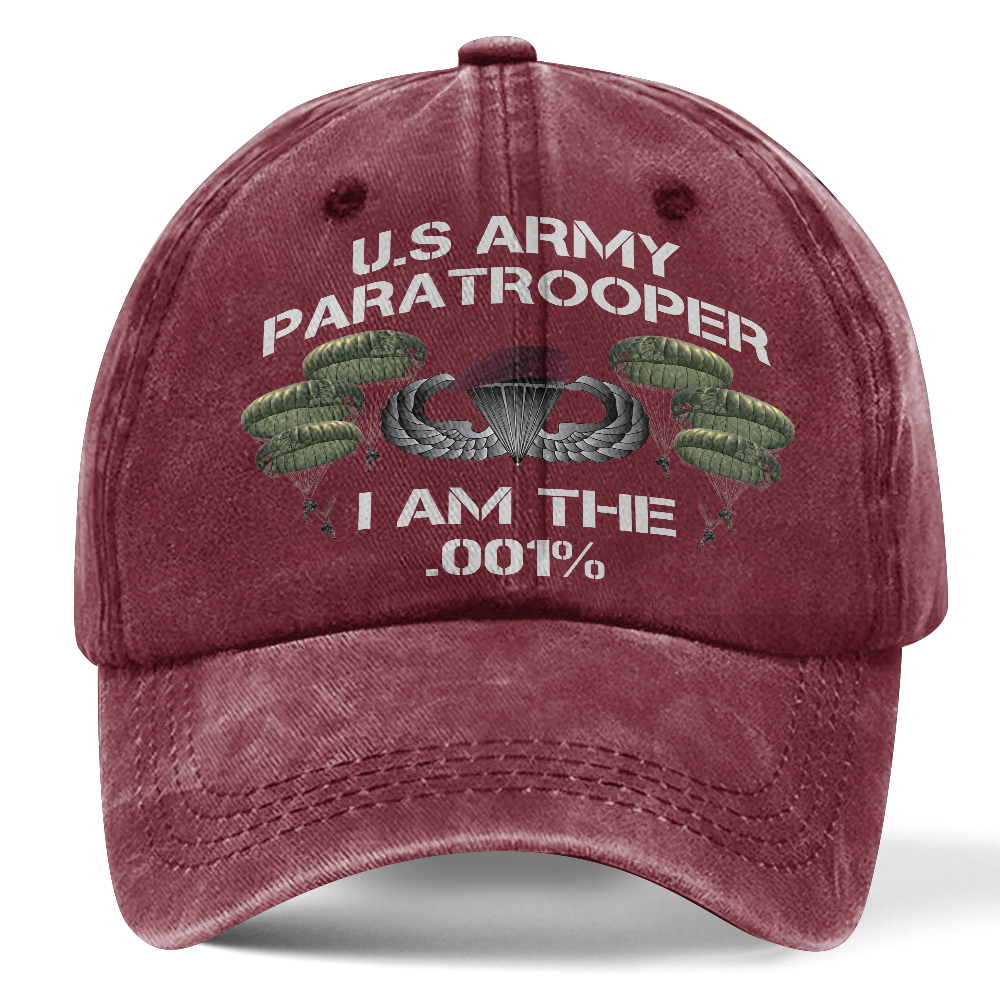 Airborne Paratrooper I Am The .001% Washed Cap