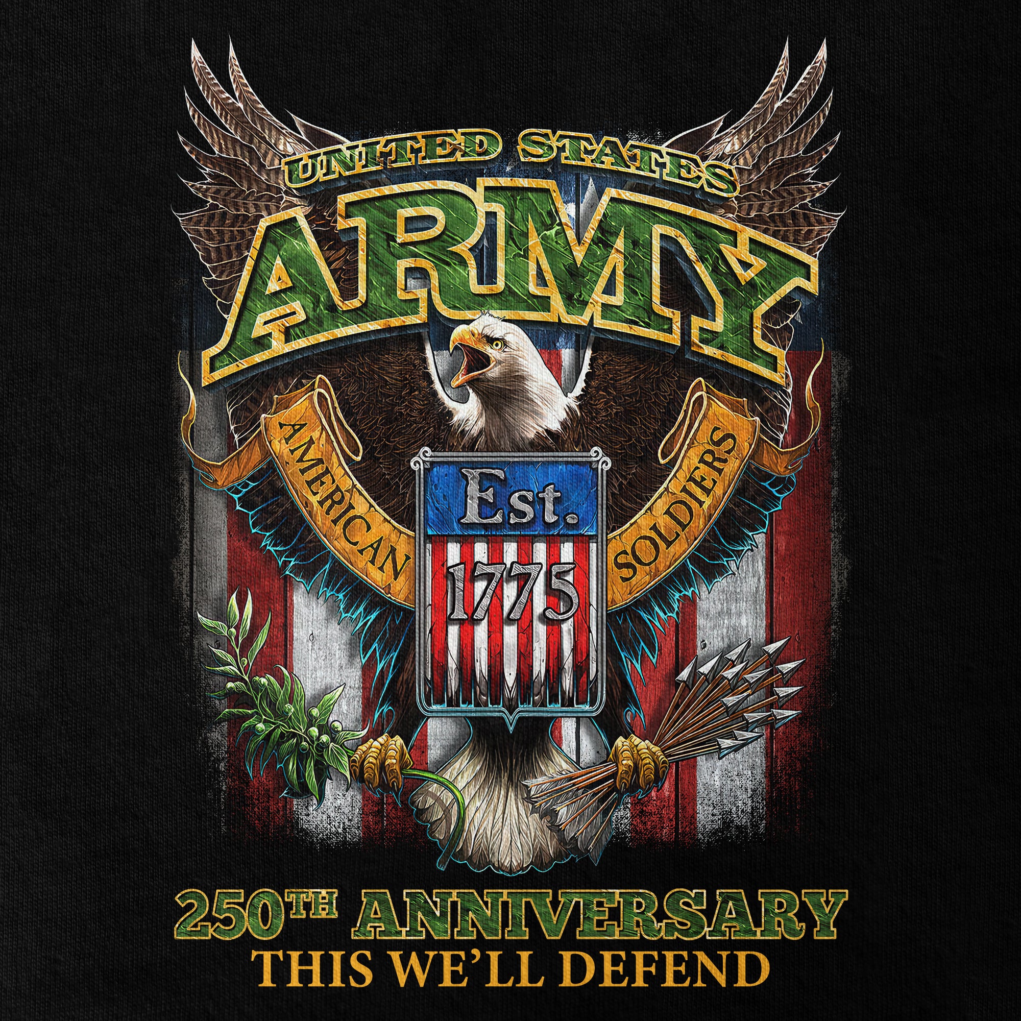 Army 250th Anniversary Double Side Classic T-shirt