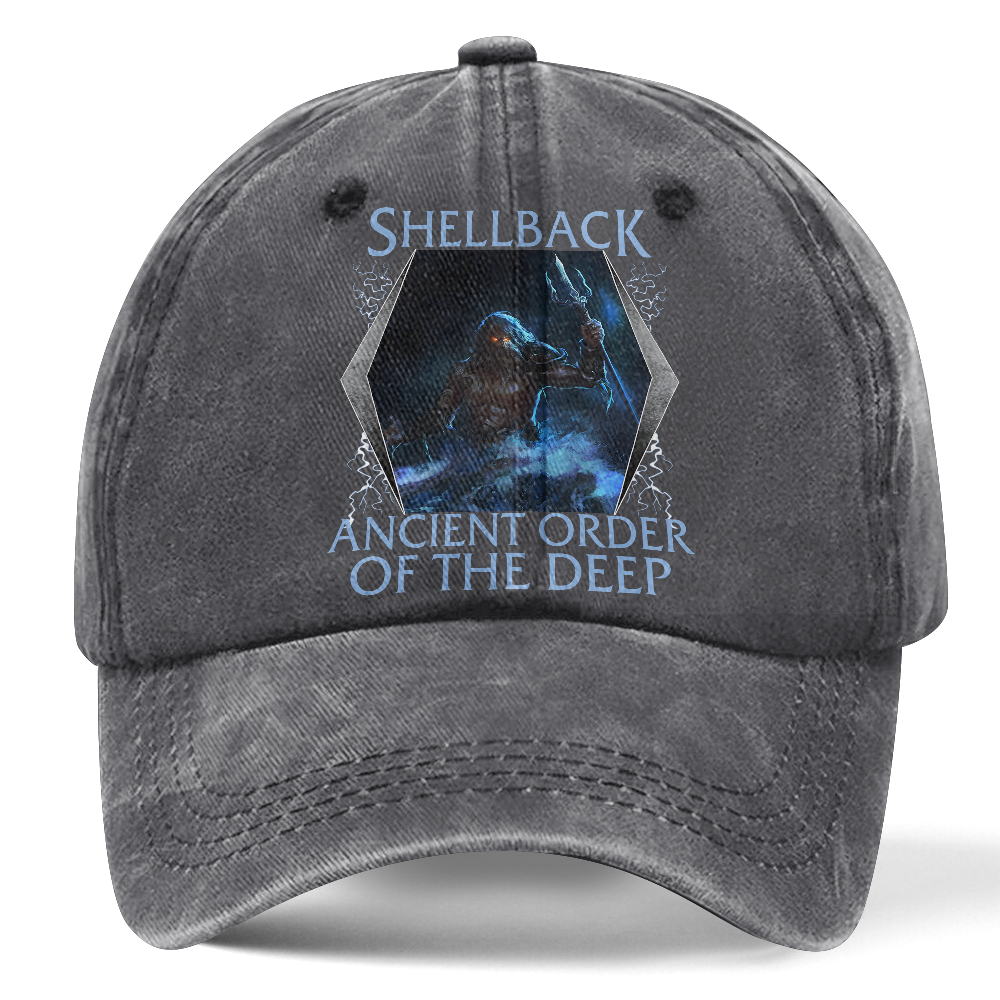 Personalizable Navy Shellback Washed Cap