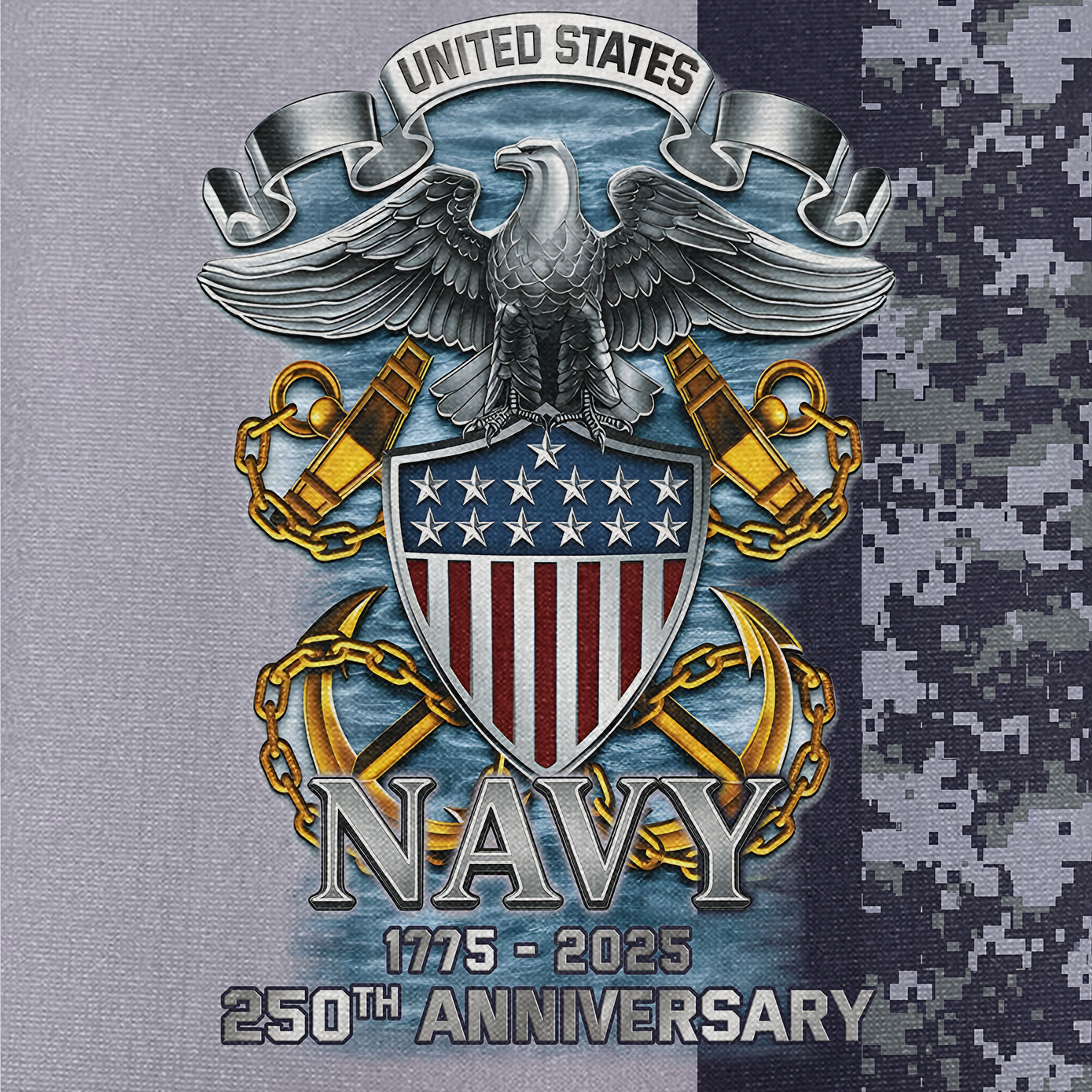 Navy 250th Anniversary Cuban Shirt