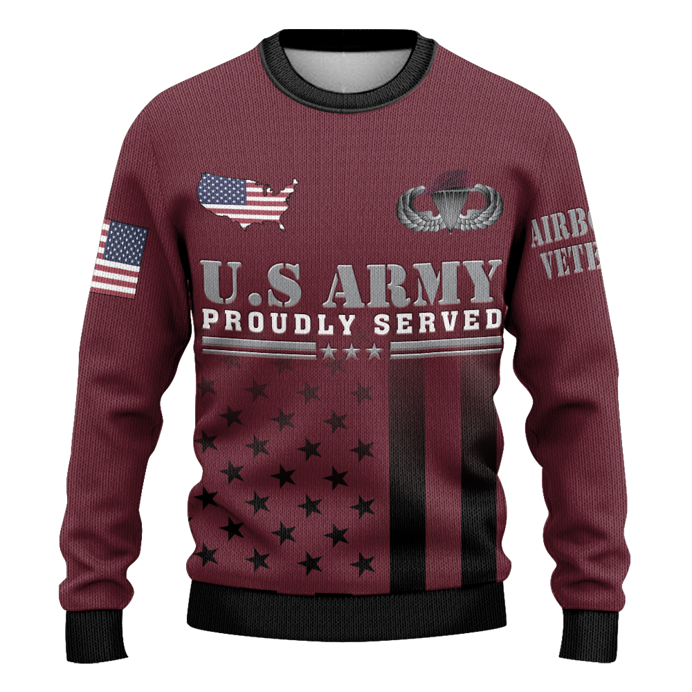 U.S Army Paratrooper I'm the .001% Knitted Sweatshirt