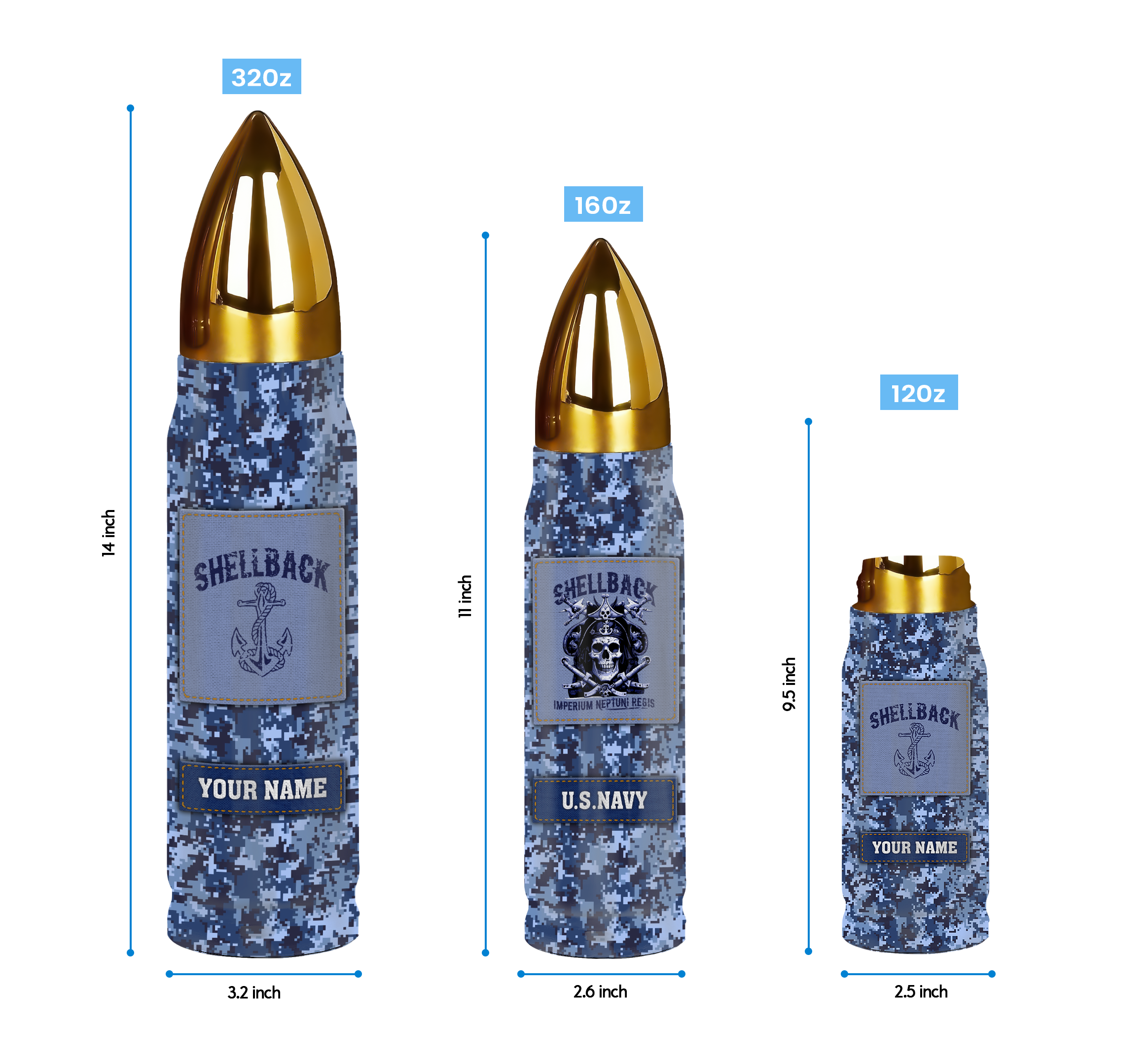 Navy Shellback Bullet Tumbler