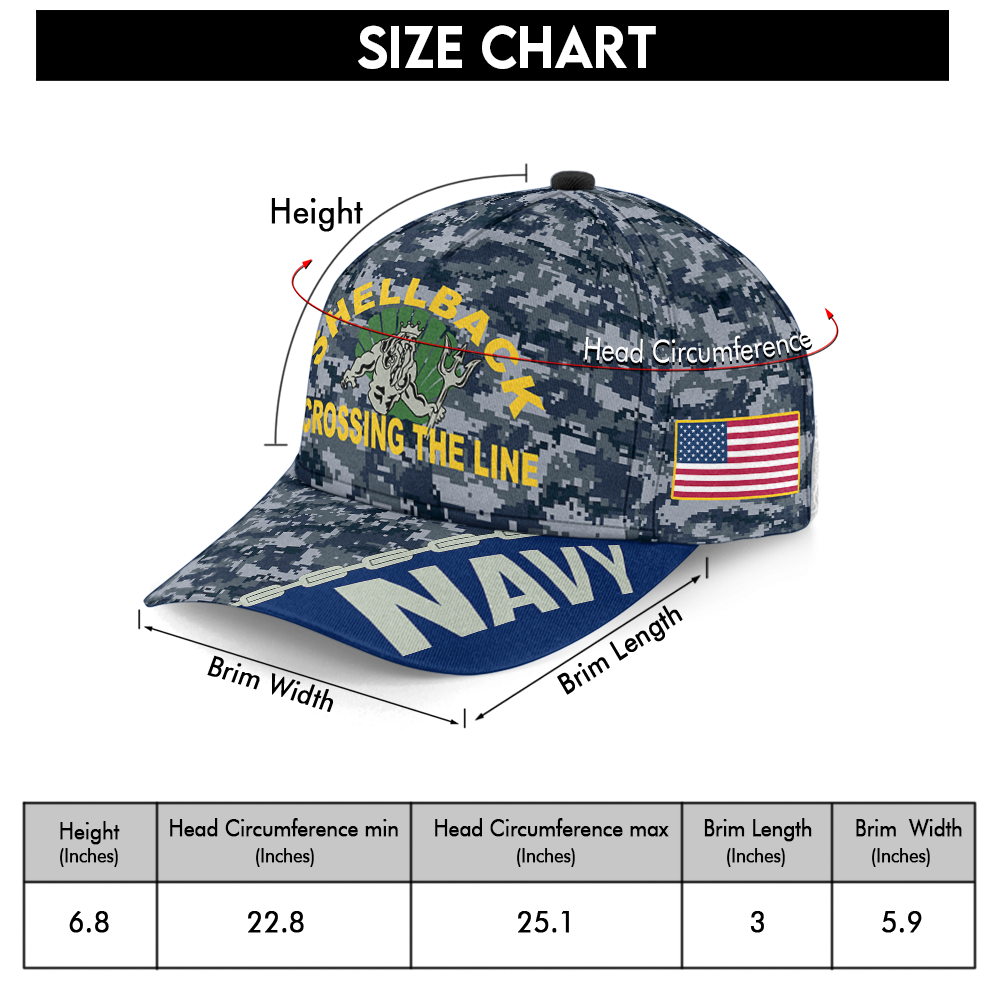 Shellback Crossing The Line Classic Cap