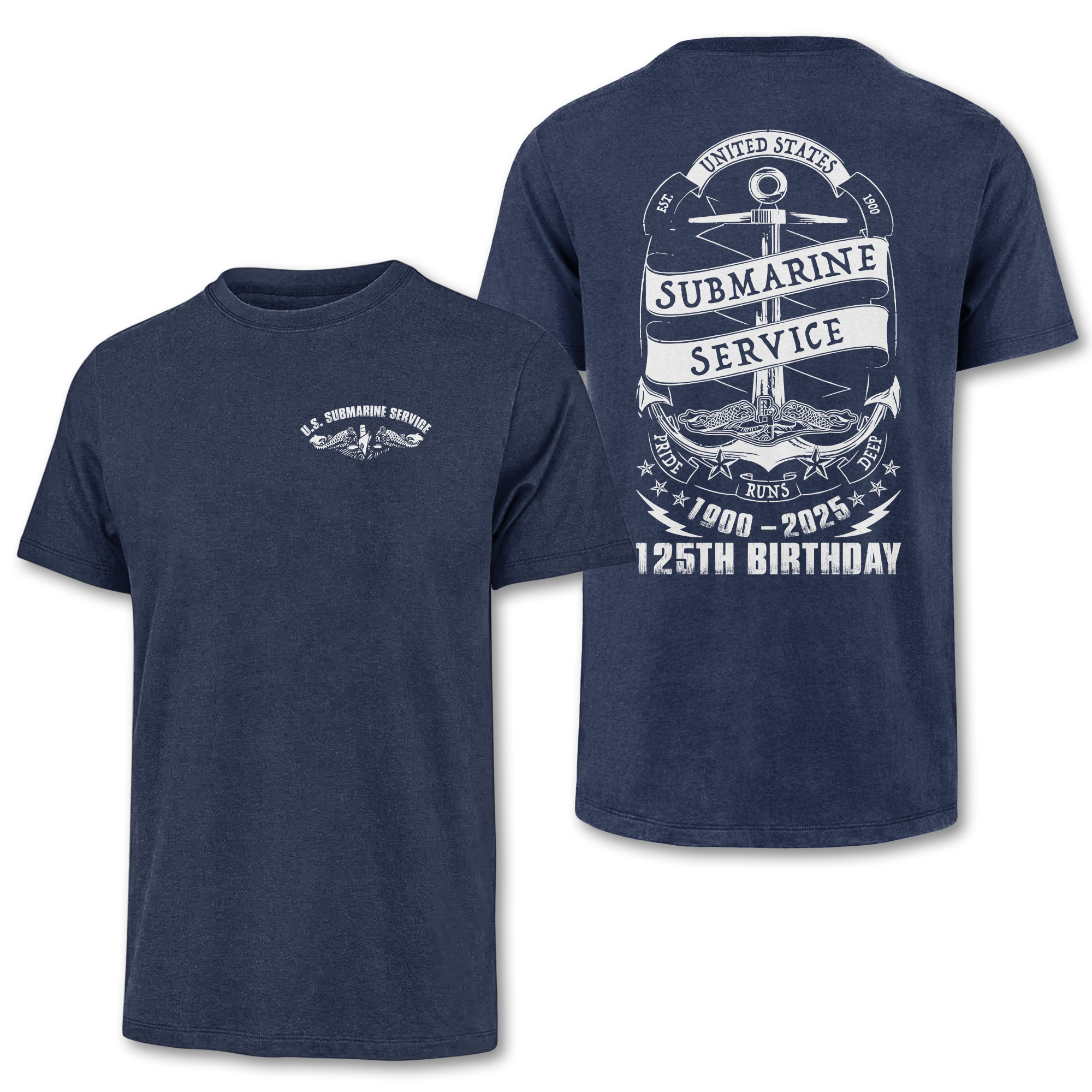 Navy Submarine 125th Birthday Classic T-shirt & Classic Cap Combo