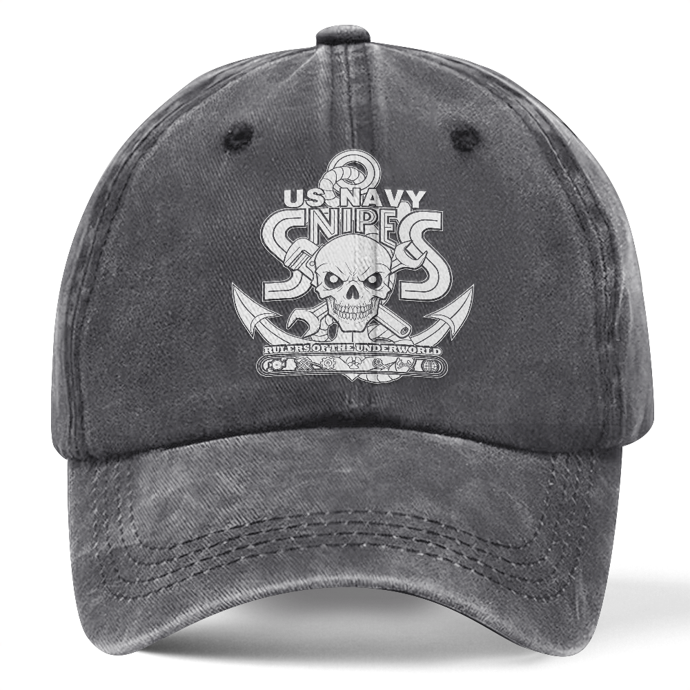 Personalizable Navy Snipes Washed Cap