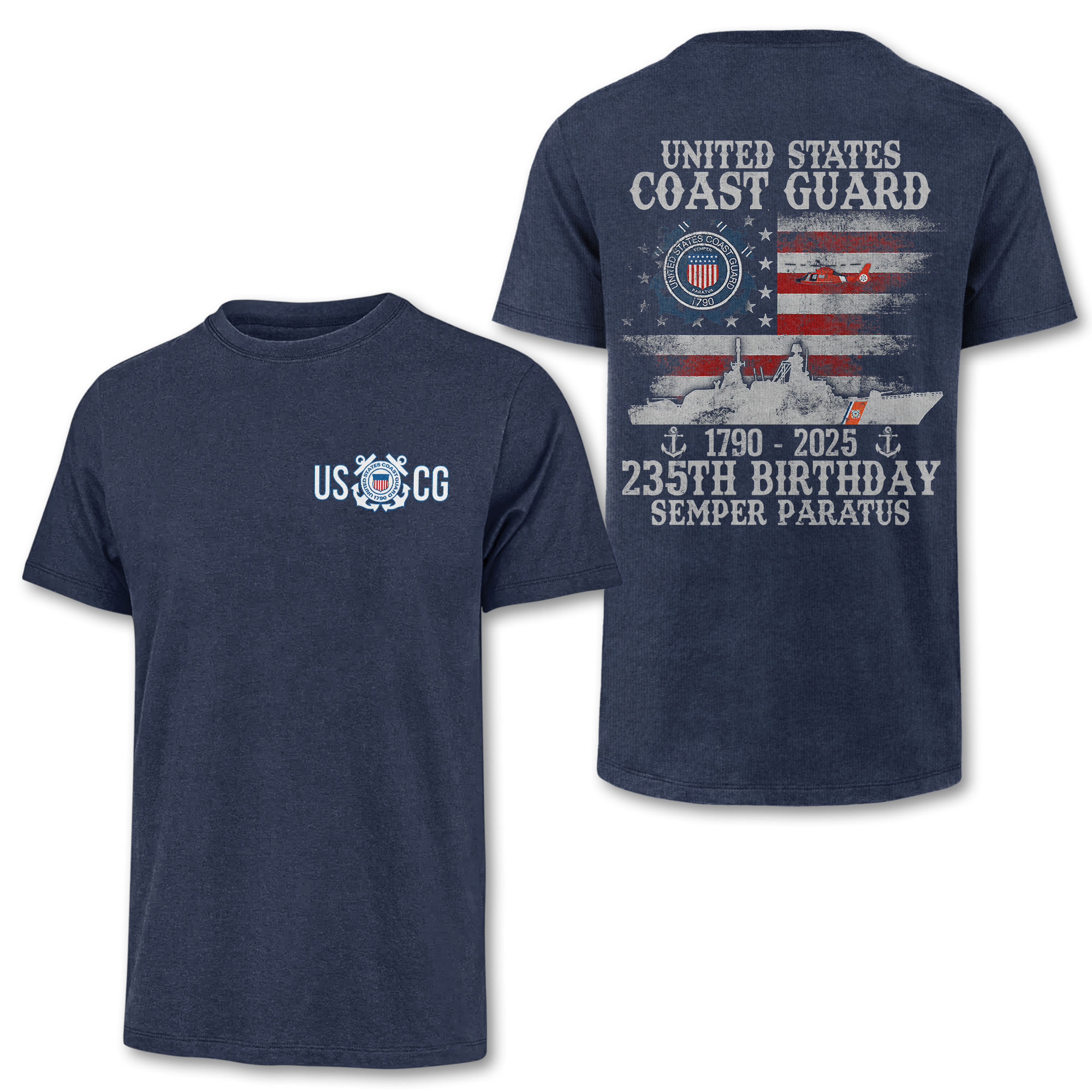 Coast Guard 235th Birthday Double Side Classic T-shirt