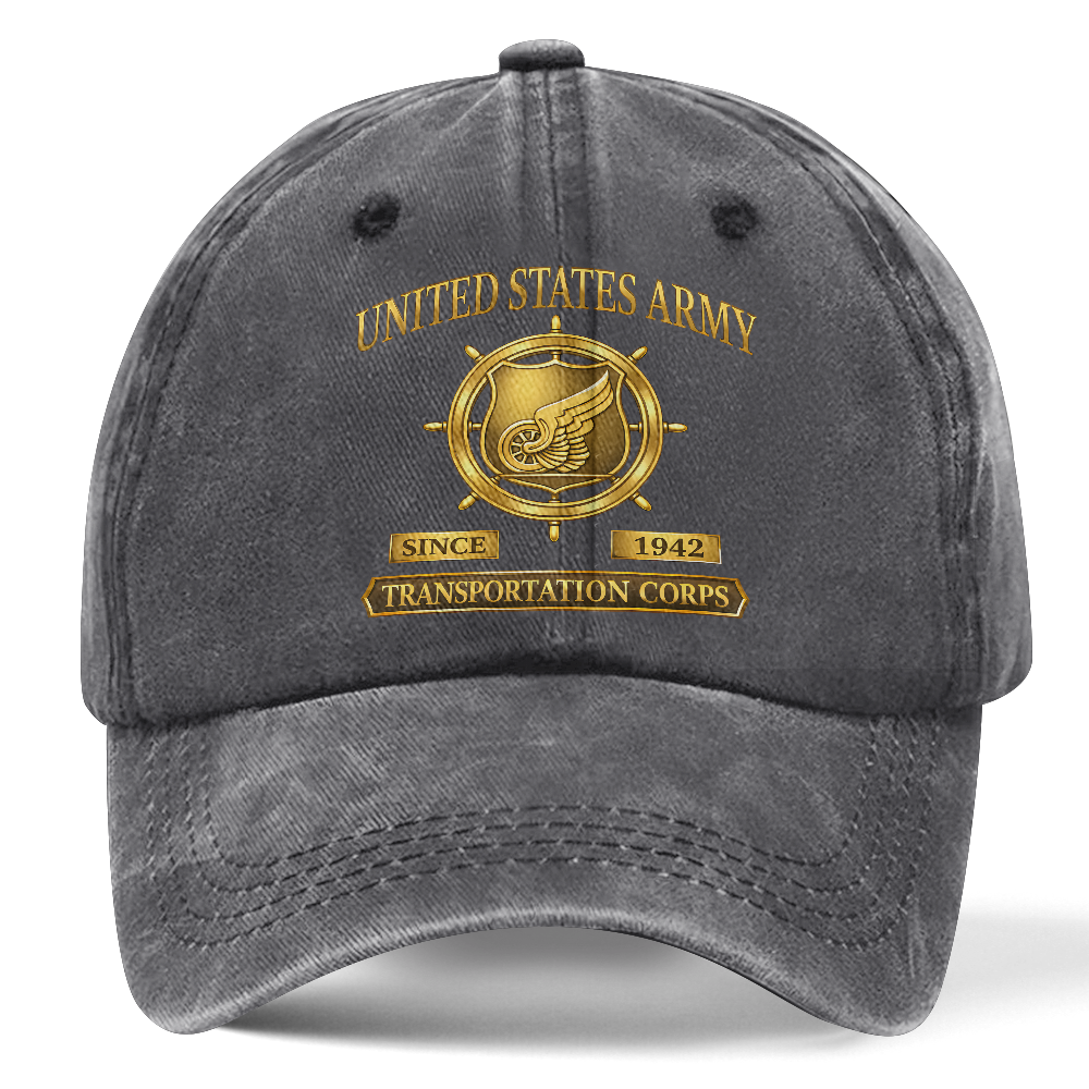 Personalizable Transportation Corps Washed Cap
