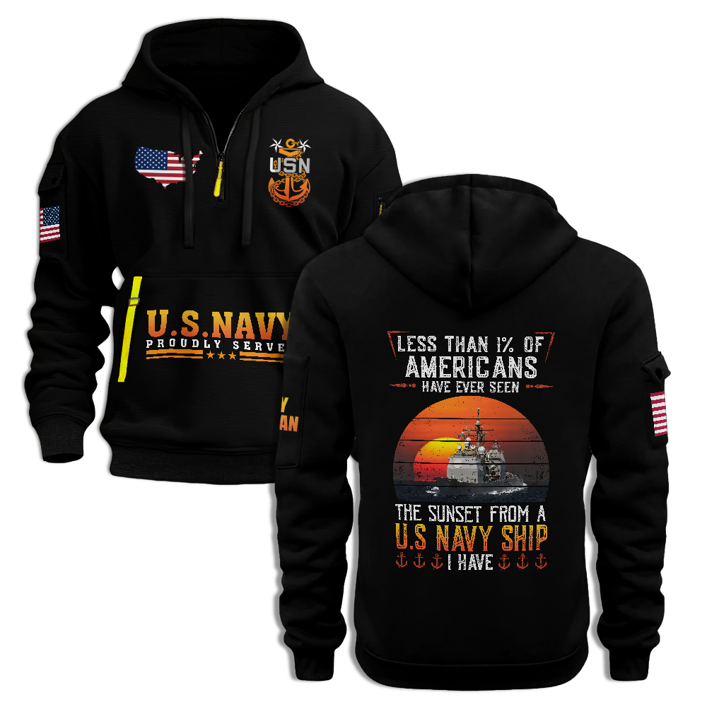 Less Than 1% Sunset Quarter Zip Hoodie