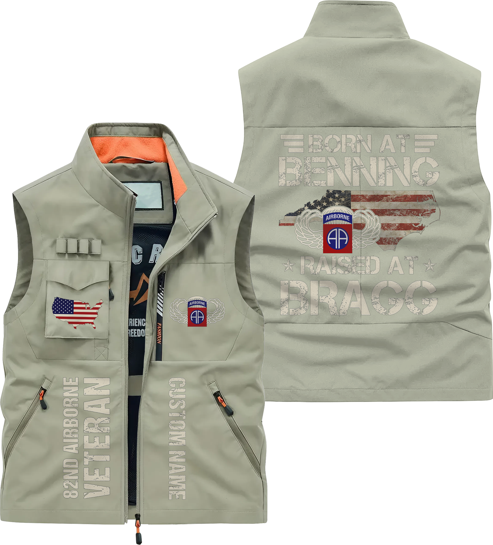 Personalizable 82nd Airborne Born At Benning Pocket Vest