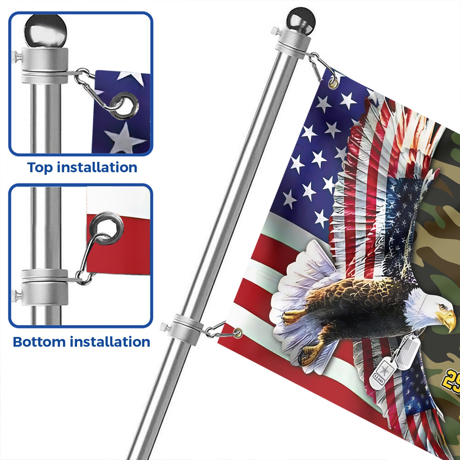 Army 250th Anniversary House Flag